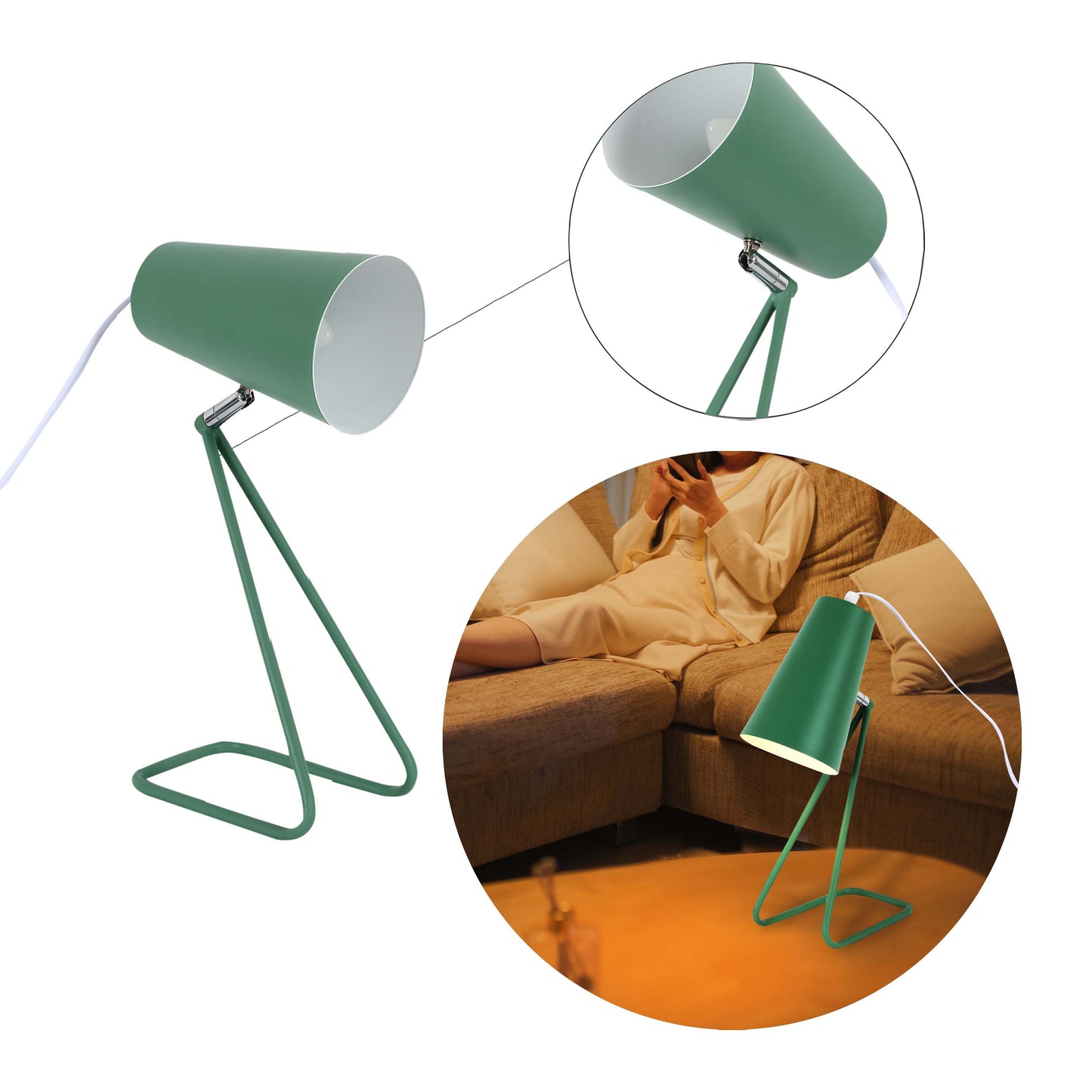 C-Clamp E27 жылжымалы қондырғысы бар Atlas Architect үстел шамы