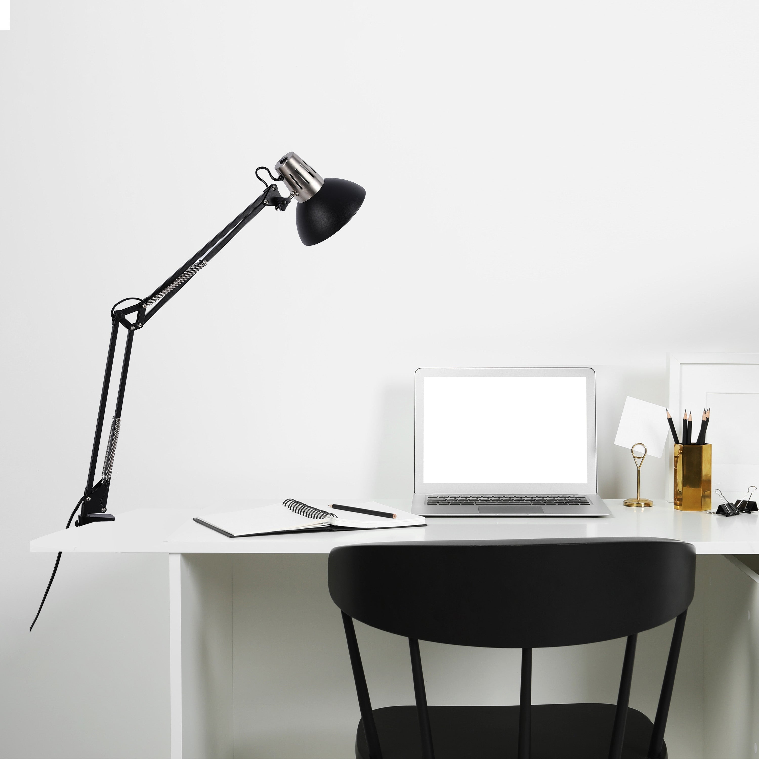 C-Clamp E27 жылжымалы қондырғысы бар Atlas Architect үстел шамы