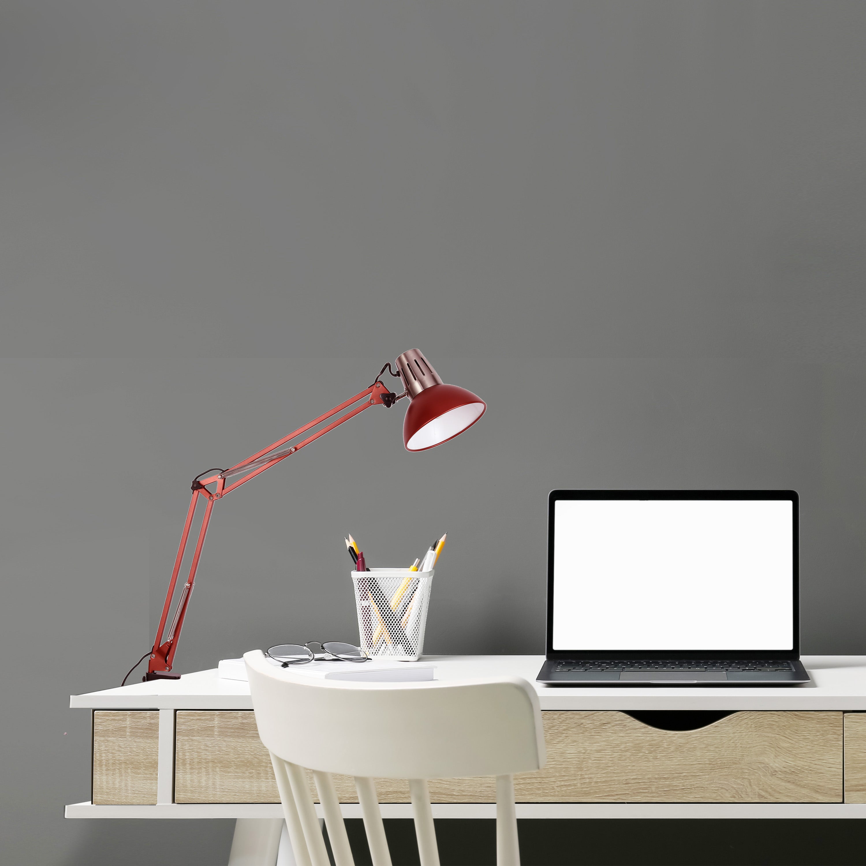 C-Clamp E27 жылжымалы қондырғысы бар Atlas Architect үстел шамы