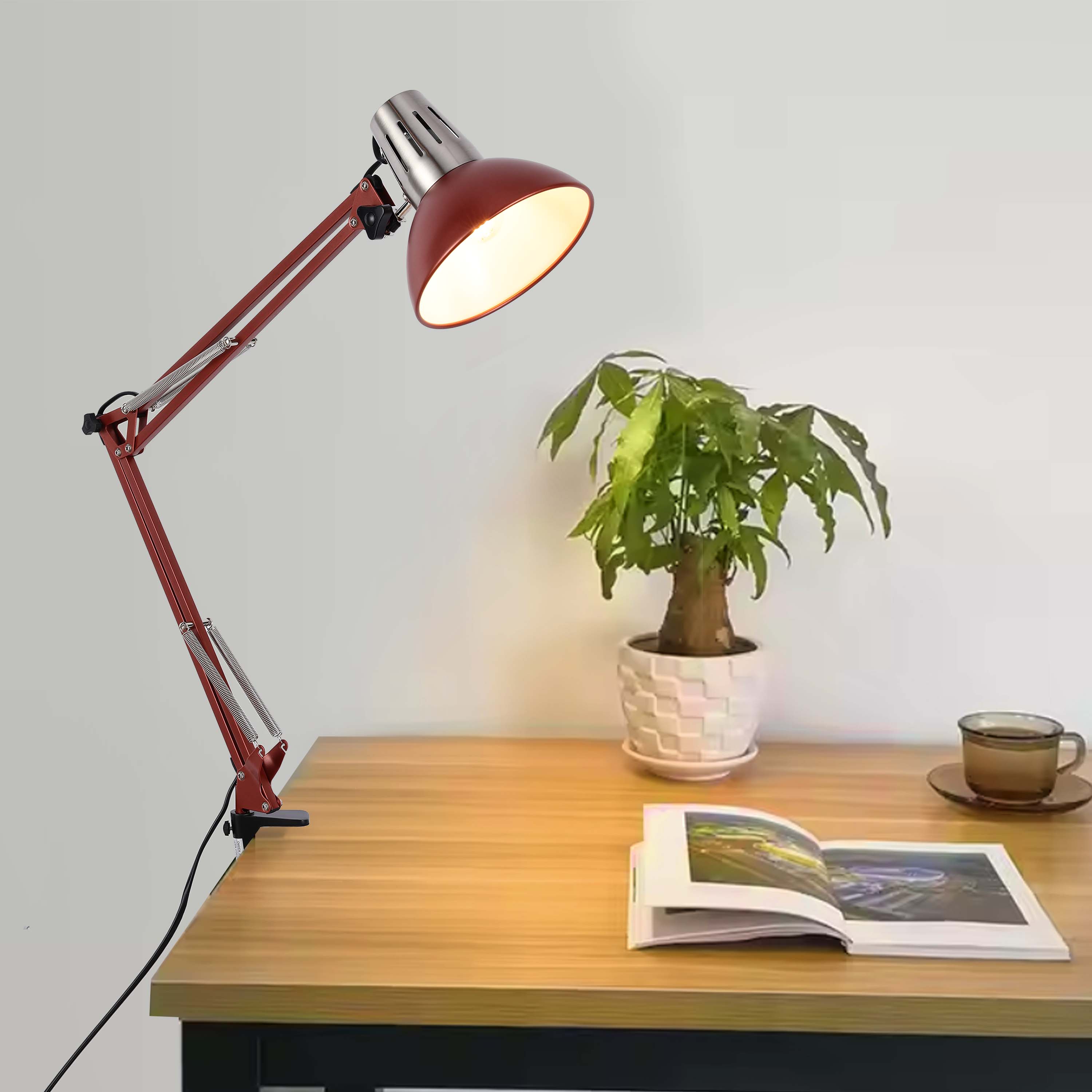 C-Clamp E27 жылжымалы қондырғысы бар Atlas Architect үстел шамы