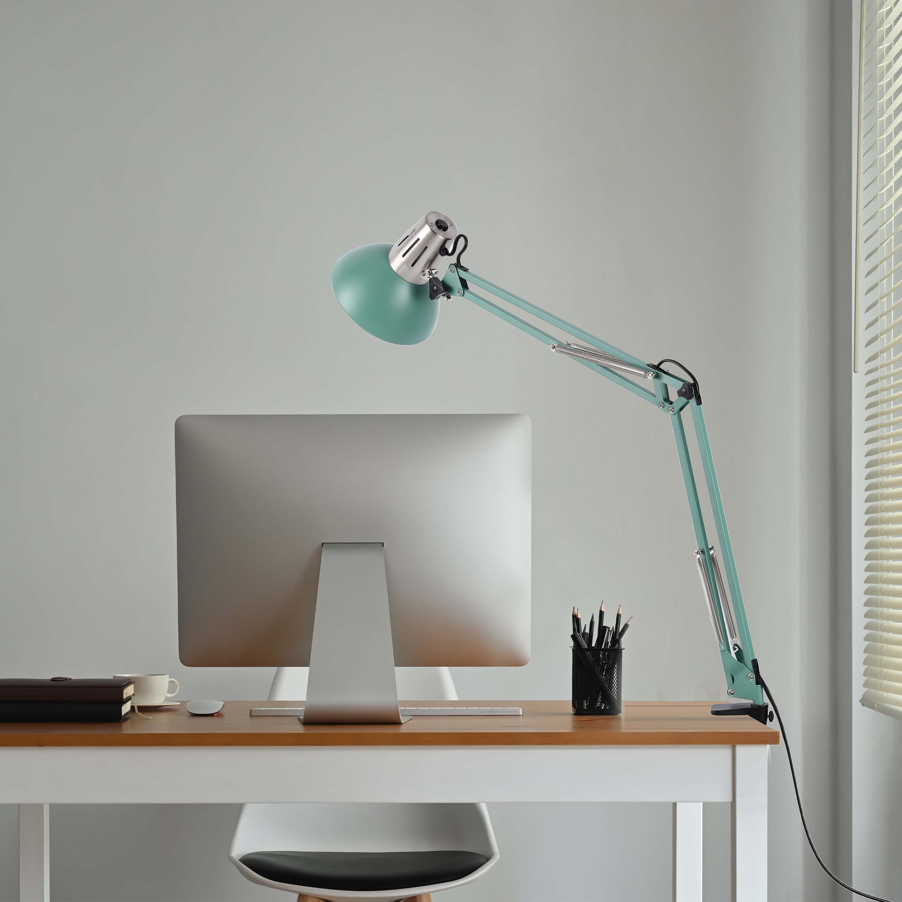C-Clamp E27 жылжымалы қондырғысы бар Atlas Architect үстел шамы