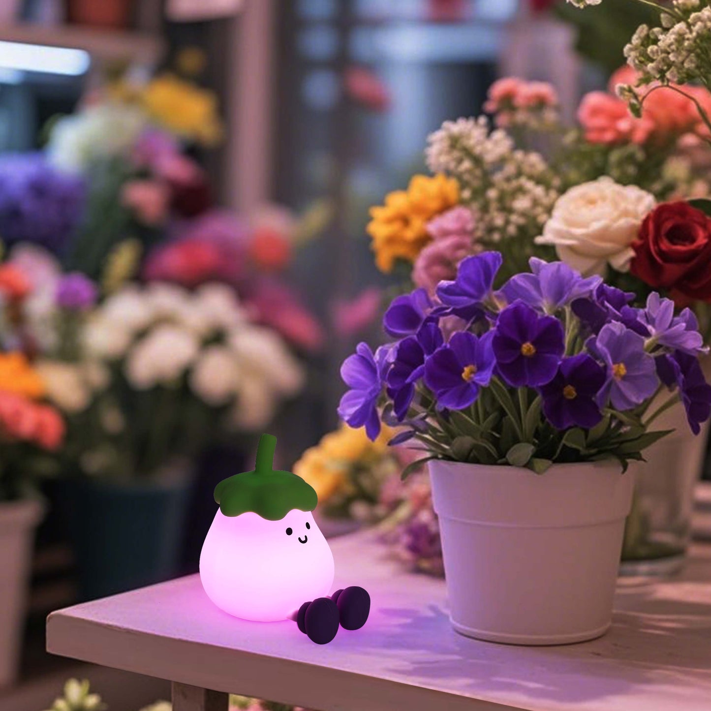 Силиконовый ночник с RGB-подсветкой — милый ночной светильник в виде фруктов