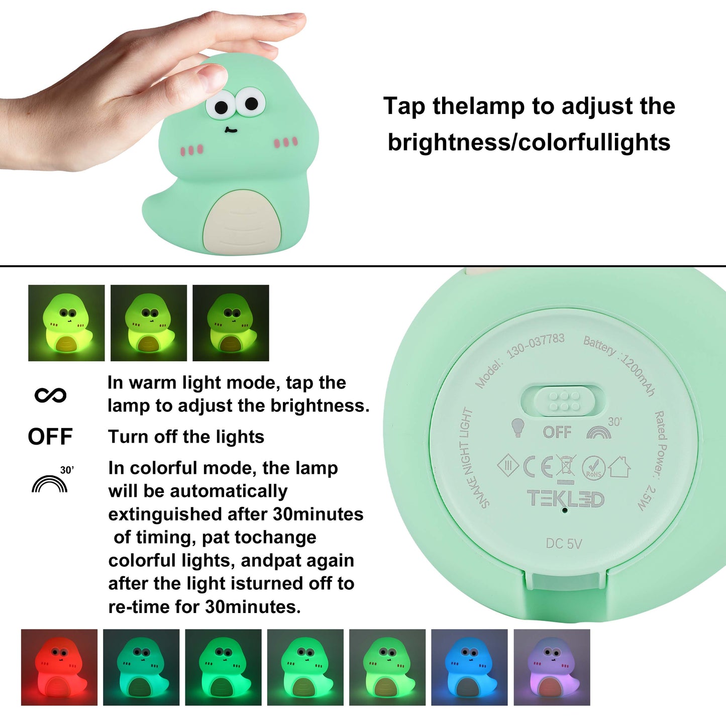 Силиконовый ночник с RGB-подсветкой — милый ночной светильник в виде фруктов