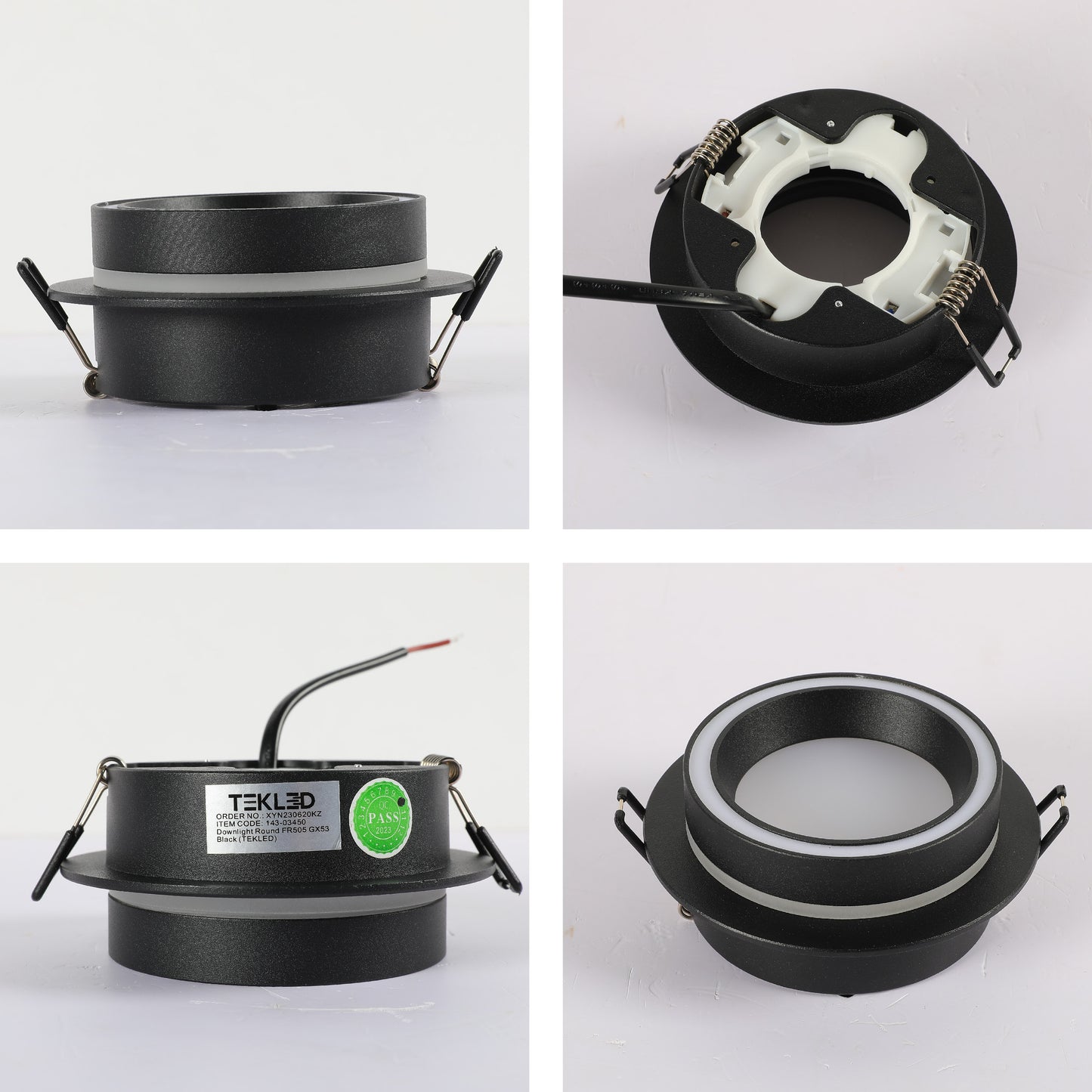 Low UGR Fixed Recessed FR505 GX53 Downlighter Square