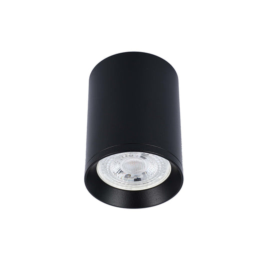 Потолочный накладной светильник цилиндрической формы, белый и черный