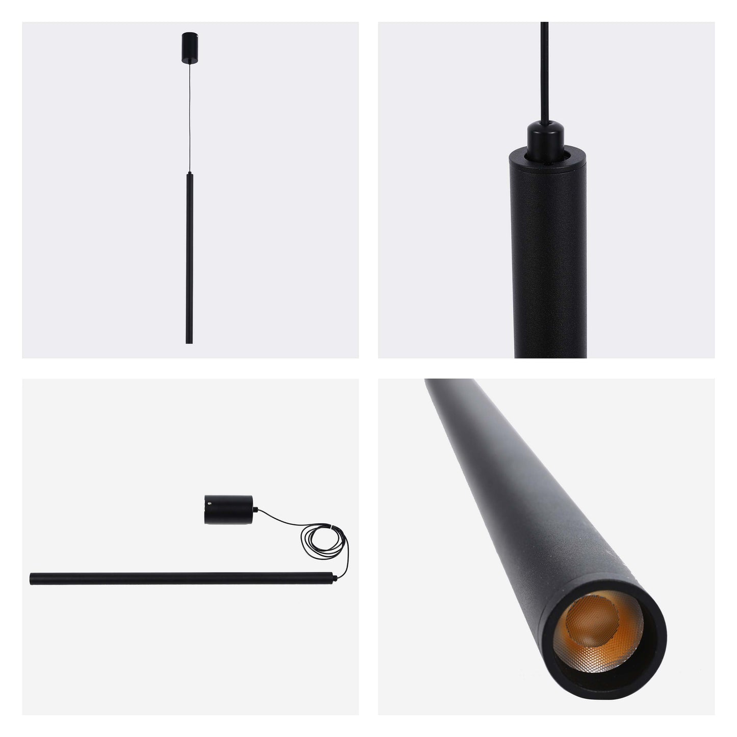 Cylindrical Suspension Light Single Head Integrated LED Modern Cylinder Pendant Ceiling