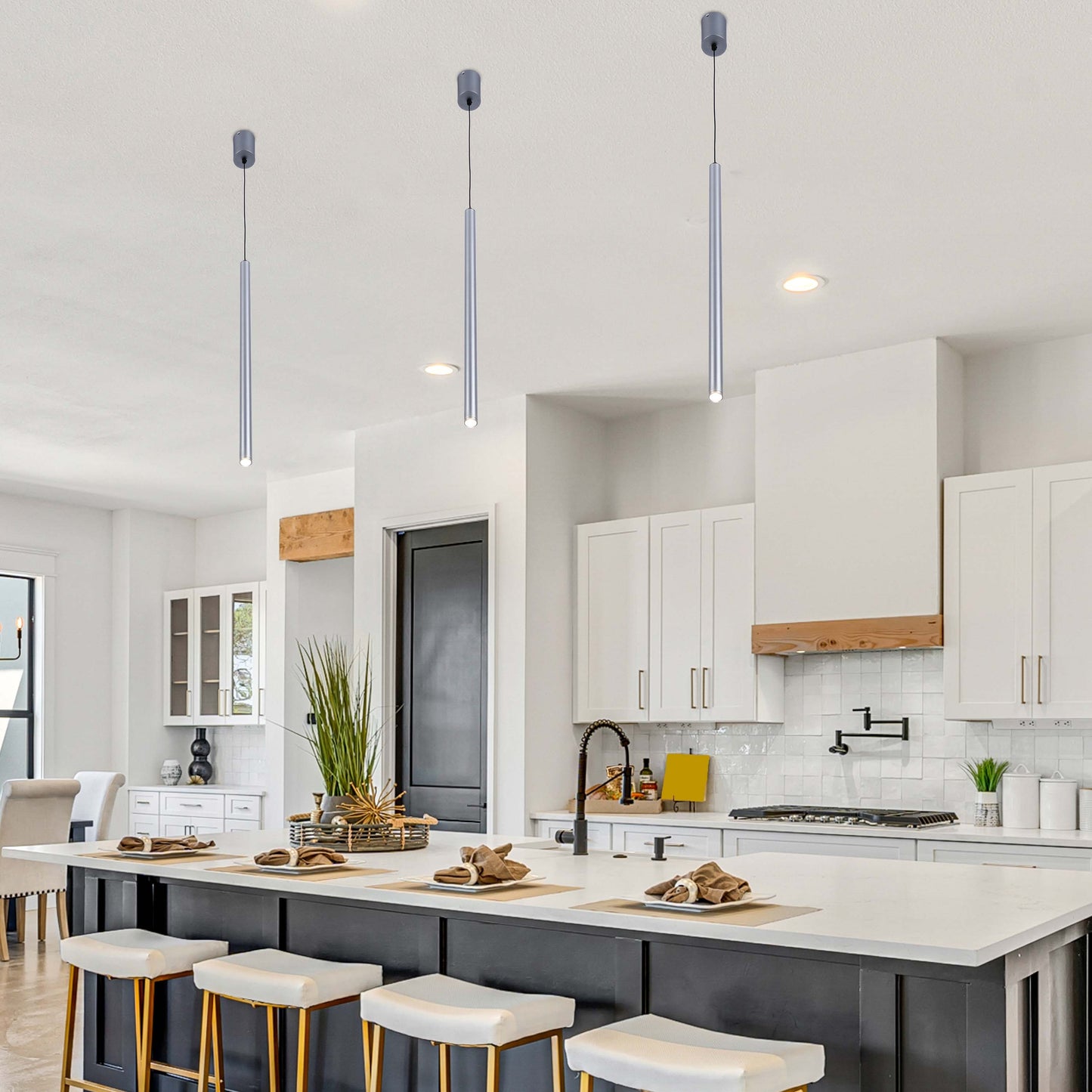 Cylindrical Suspension Light Single Head Integrated LED Modern Cylinder Pendant Ceiling