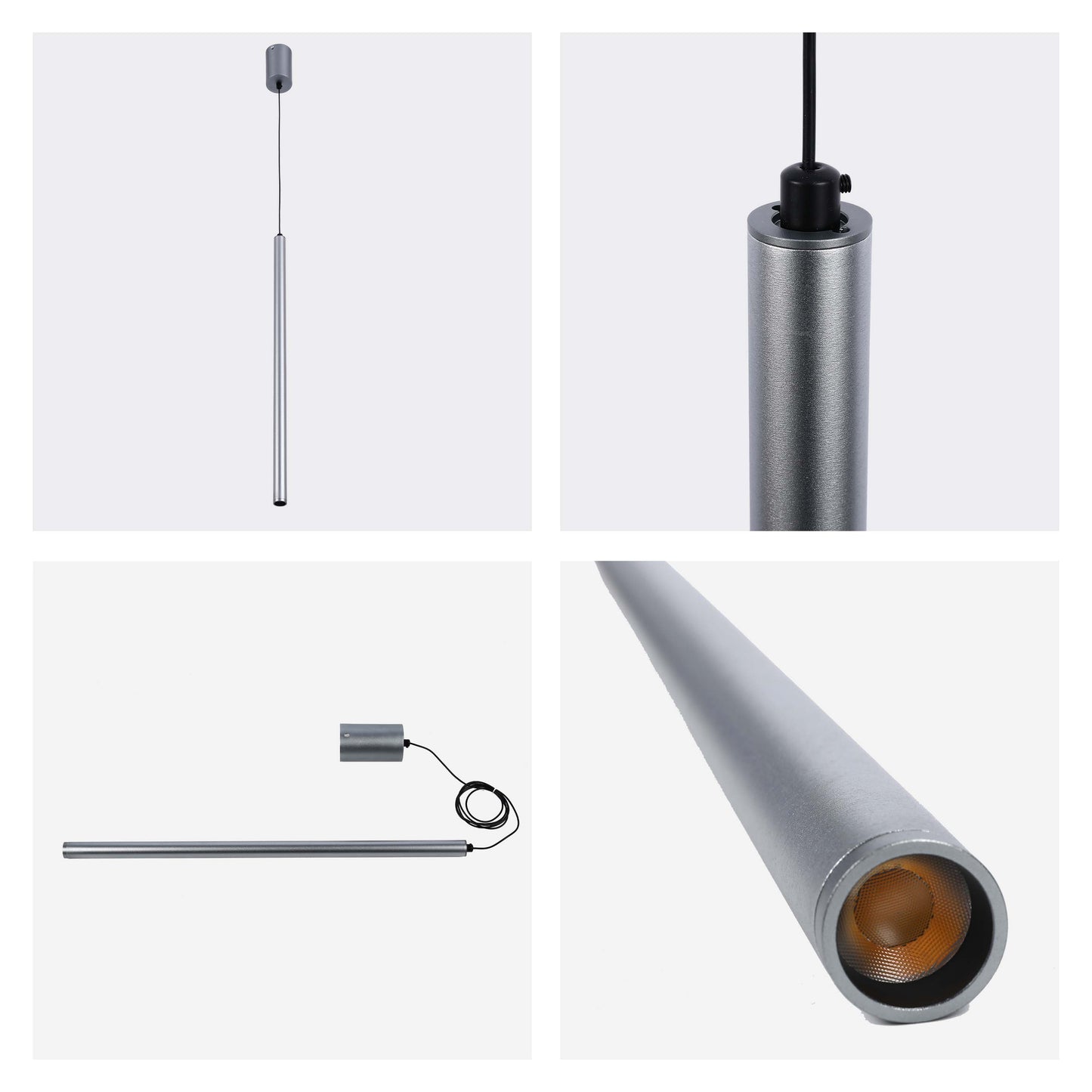 Cylindrical Suspension Light Single Head Integrated LED Modern Cylinder Pendant Ceiling