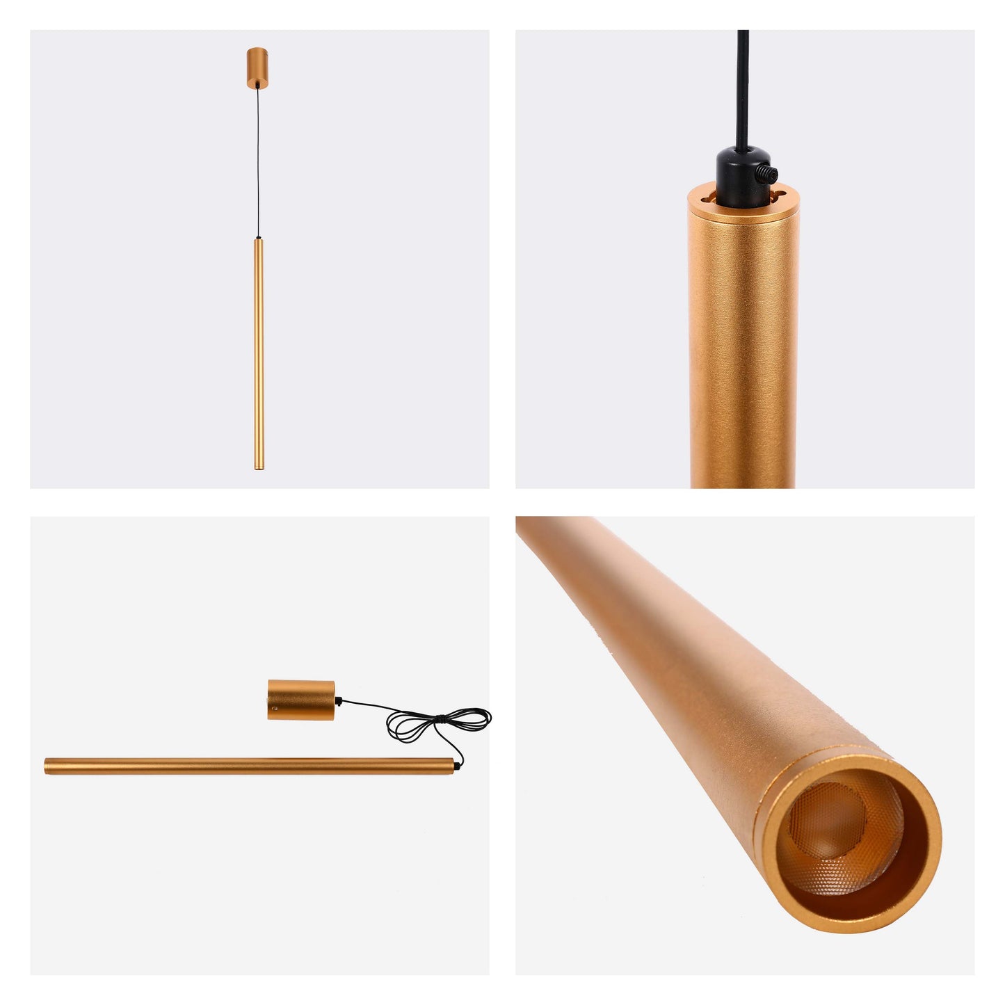 Cylindrical Suspension Light Single Head Integrated LED Modern Cylinder Pendant Ceiling