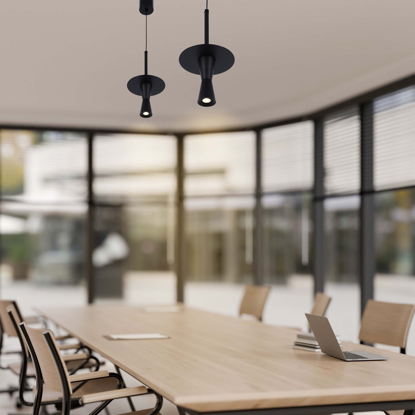 Geometric Hat Plate Suspension Light Single Head Hanging Lamp Integrated LED Modern Cylinder Pendant Ceiling Light Suspended Downlight