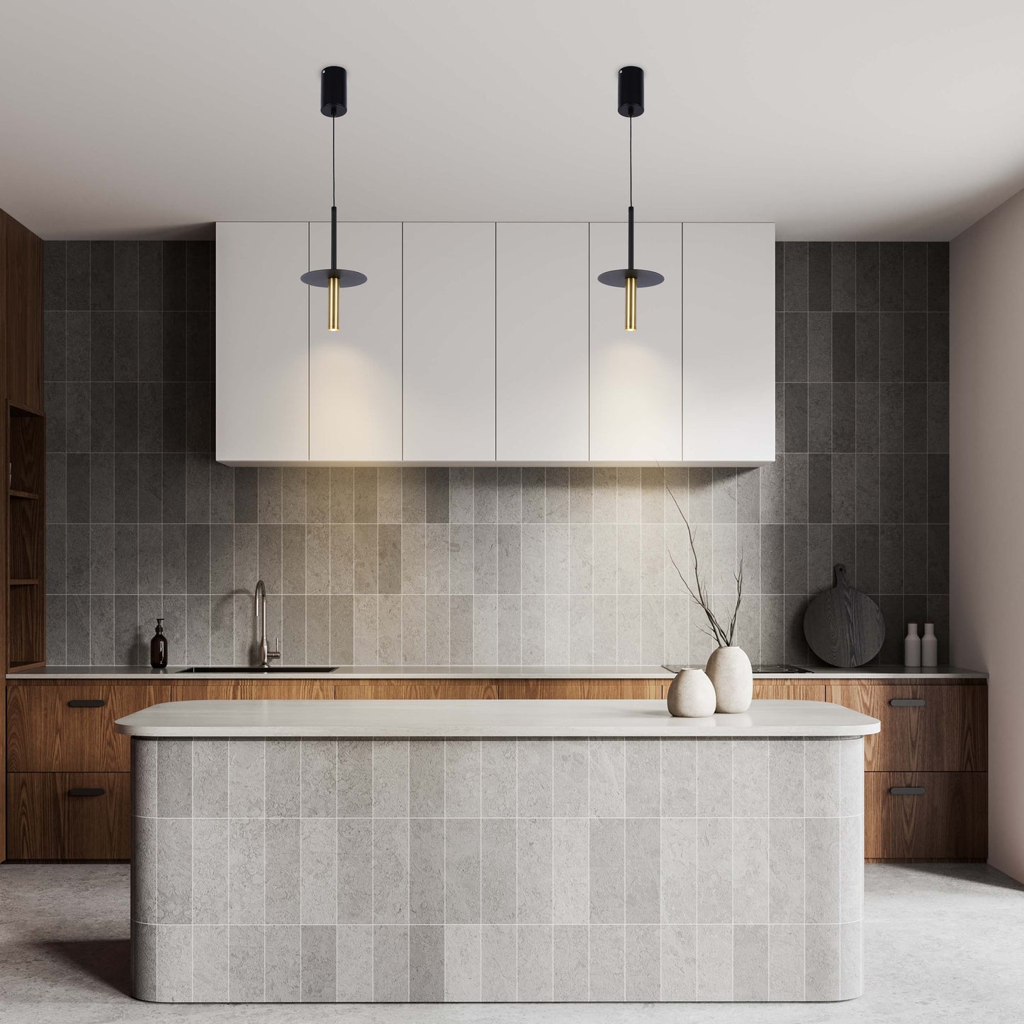 Geometric Hat Plate Suspension Light Single Head Hanging Lamp Integrated LED Modern Cylinder Pendant Ceiling Light Suspended Downlight