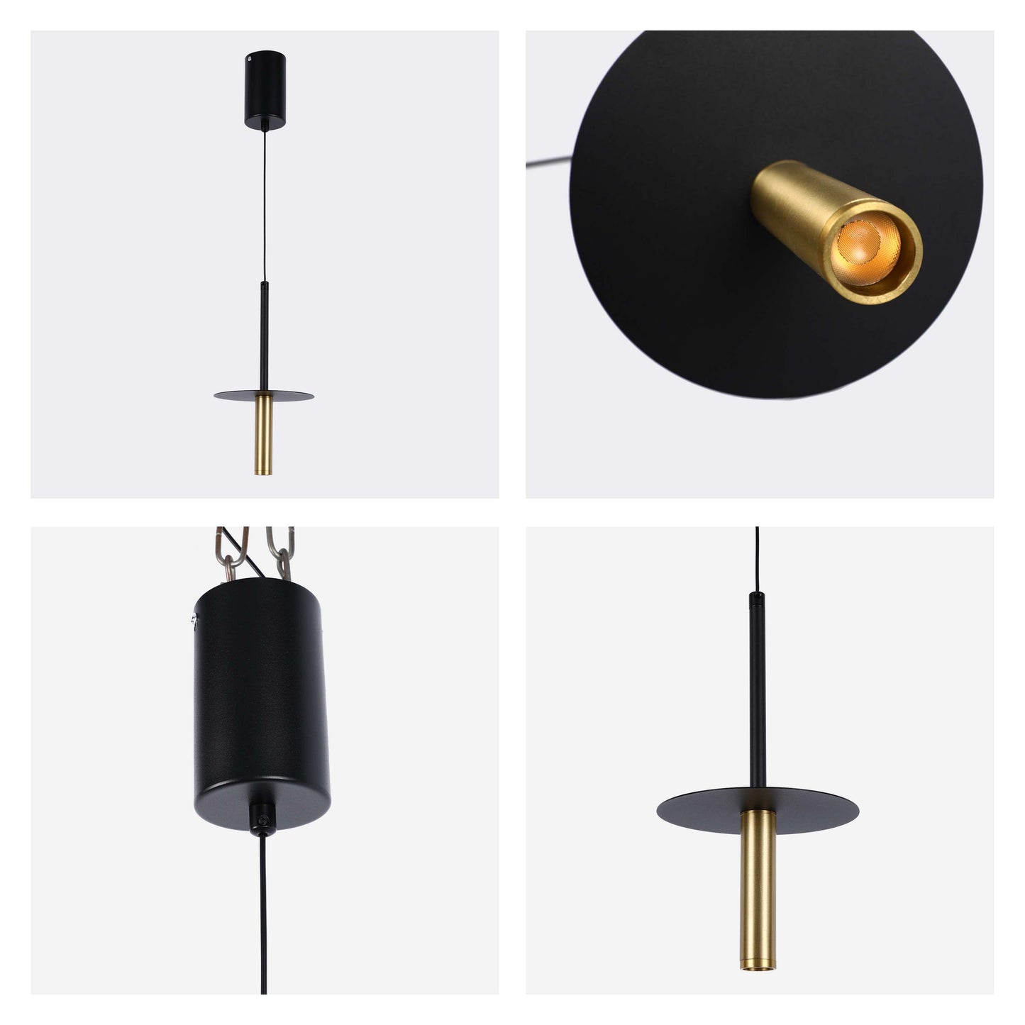 Geometric Hat Plate Suspension Light Single Head Hanging Lamp Integrated LED Modern Cylinder Pendant Ceiling Light Suspended Downlight