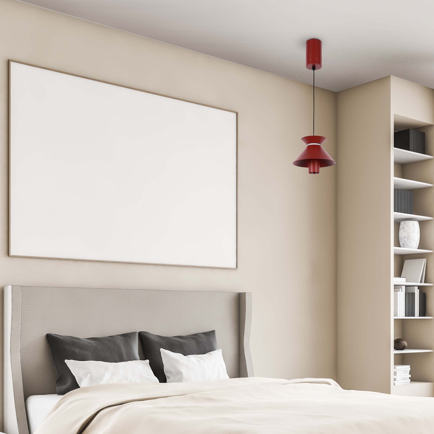 Geometric Hat Plate Suspension Light Single Head Hanging Lamp Integrated LED Modern Cylinder Pendant Ceiling Light Suspended Downlight