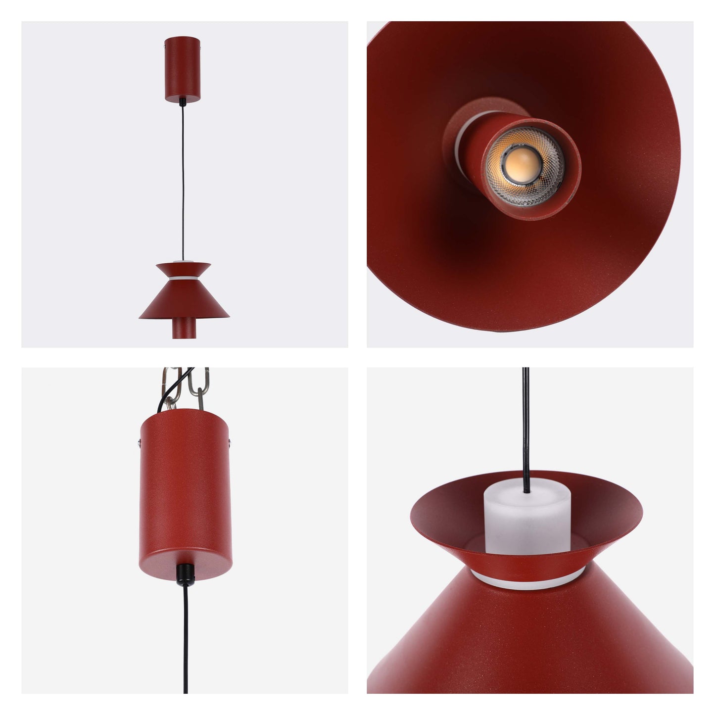 Geometric Hat Plate Suspension Light Single Head Hanging Lamp Integrated LED Modern Cylinder Pendant Ceiling Light Suspended Downlight