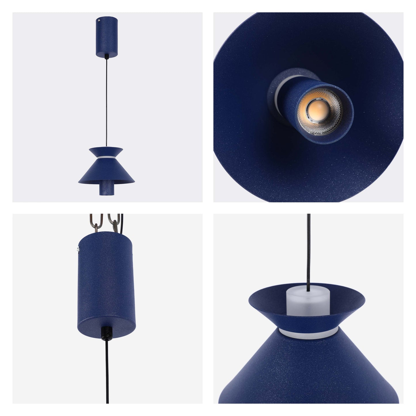 Geometric Hat Plate Suspension Light Single Head Hanging Lamp Integrated LED Modern Cylinder Pendant Ceiling Light Suspended Downlight