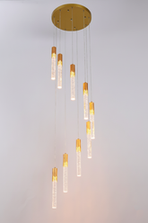 Подвесной светильник - LED Pendant Lamp Gold T501-9 D400 3000K