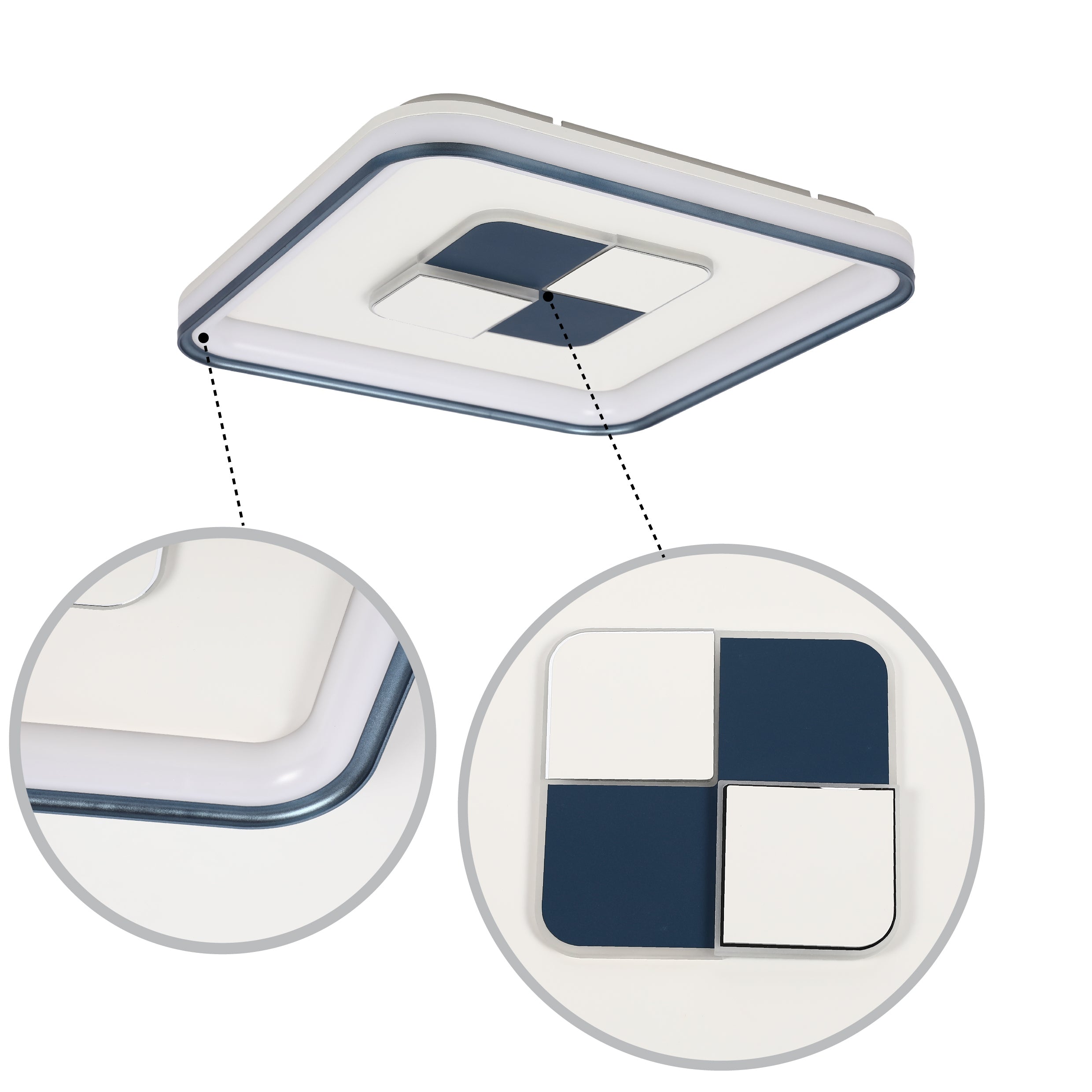 Светодиодный светильник LED 80W SQUARE/ROUND, белый, 3 цвета, диммируемый