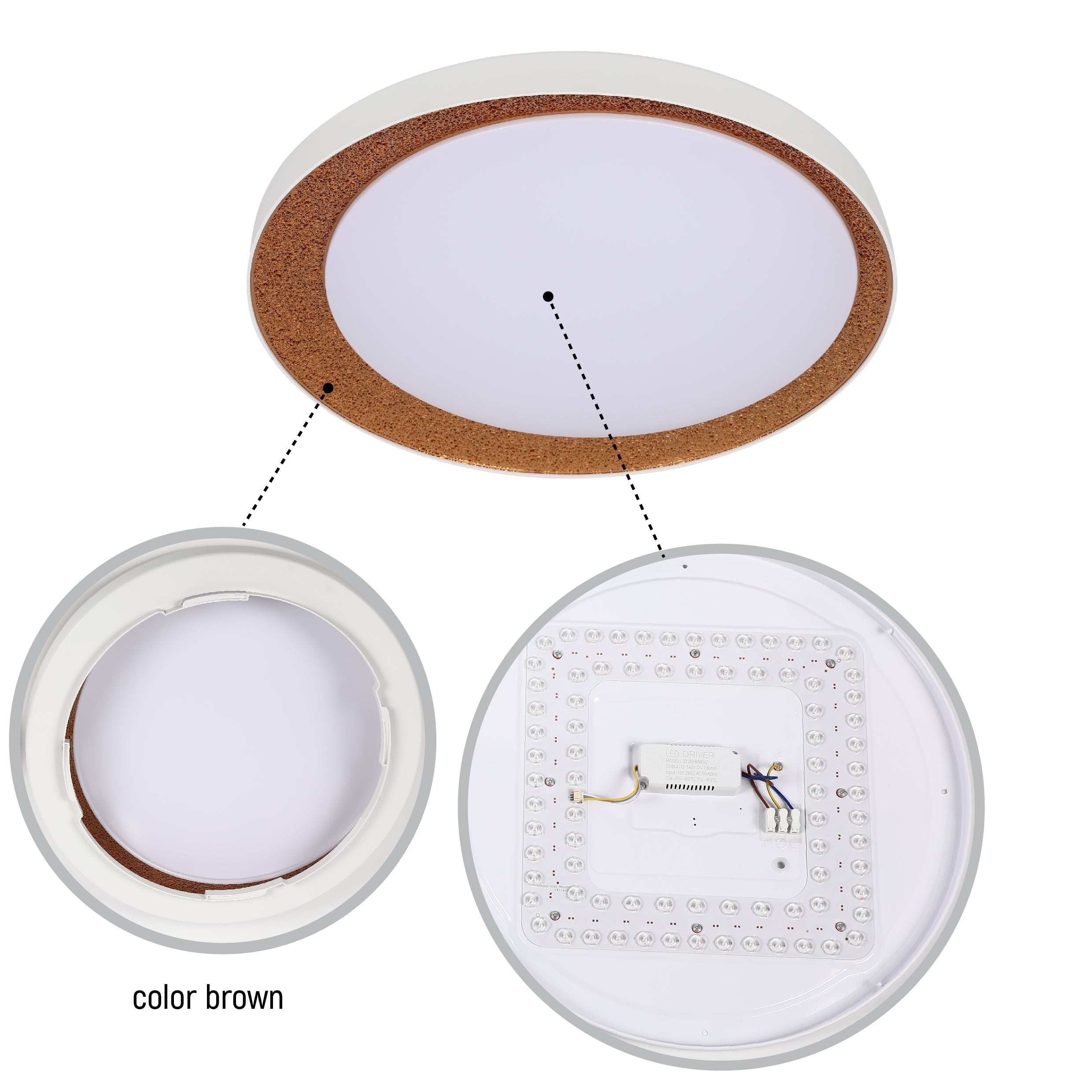 Светодиодный светильник LED 80W SQUARE/ROUND, белый, 3 цвета, диммируемый (Copy)