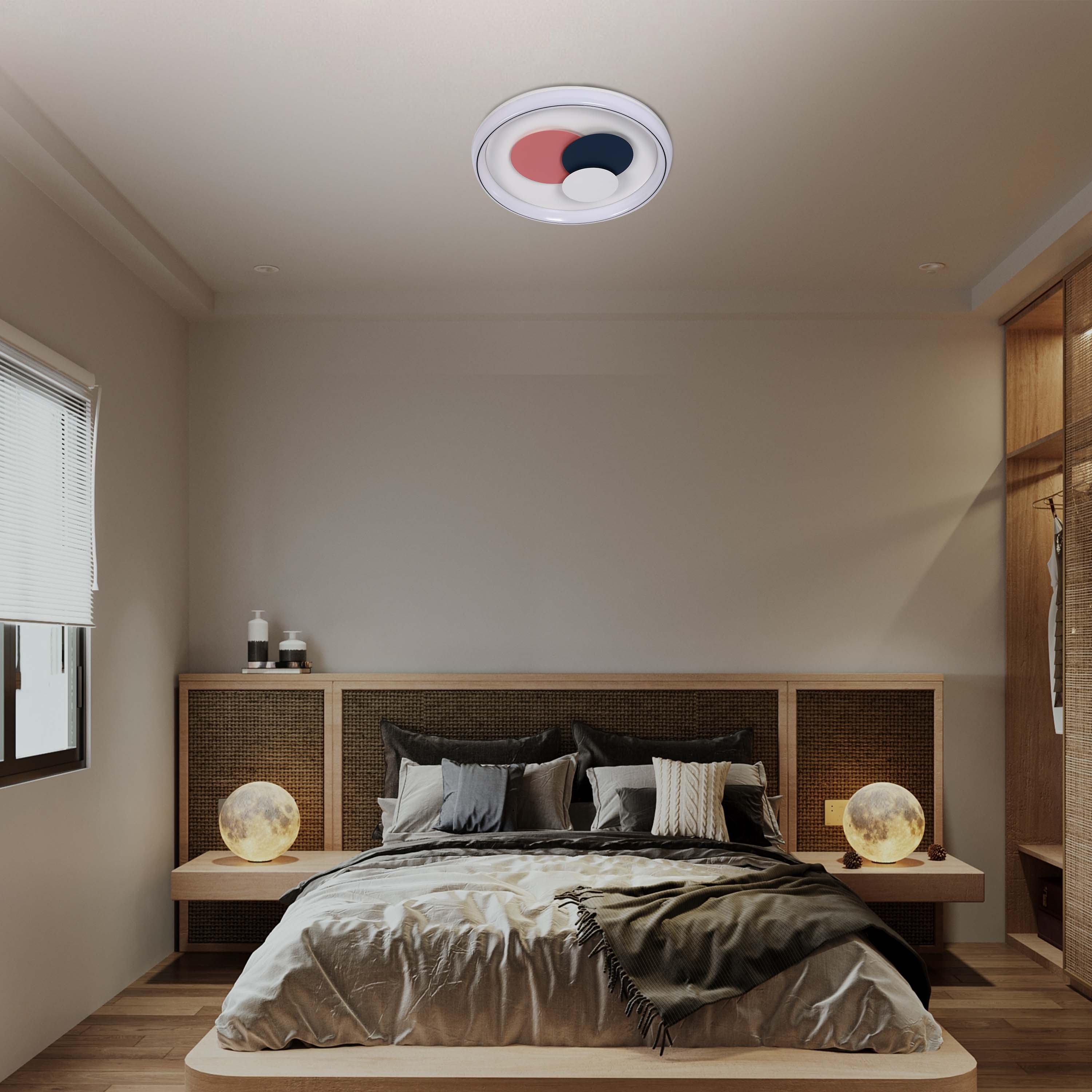Потолочный светодиодный светильник LED 310, 40W, диаметр 500 мм, круглый, белый, 3 цвета свечения, диммируемый