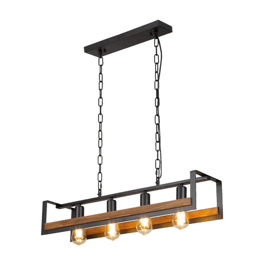 Қара металдан жасалған төбе шамы «Кубоидты арал» E27