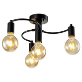 Потолочная люстра 9918-4 — чёрный металл, 4 лампы E27