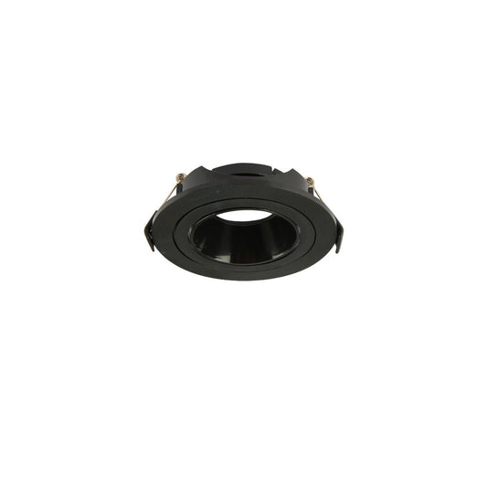 Main image of Round Polycarbonate Tilt Recessed Downlight GU10 Black 164-03029