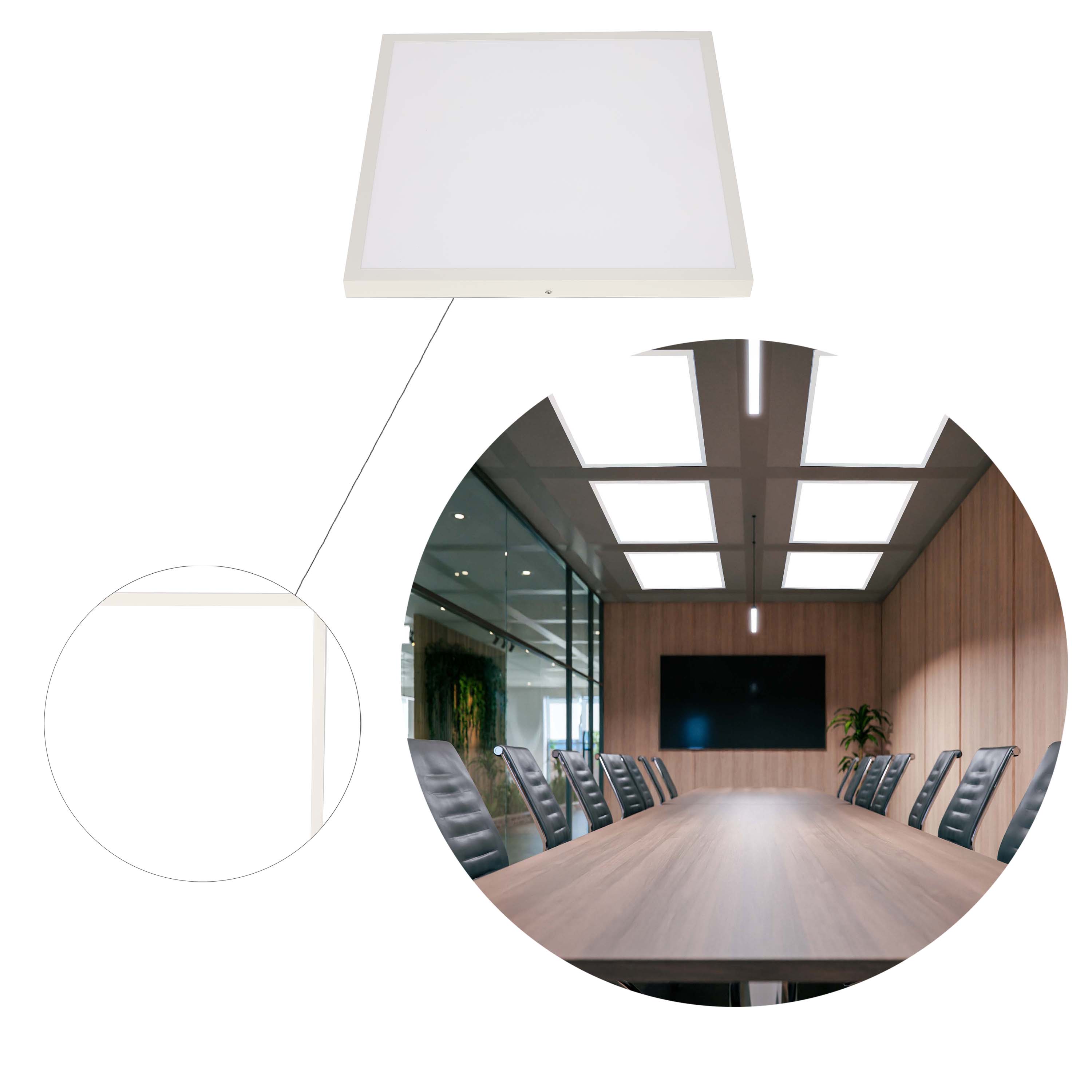 Современная потолочная LED-панель — 600×600, 40W, 6000K