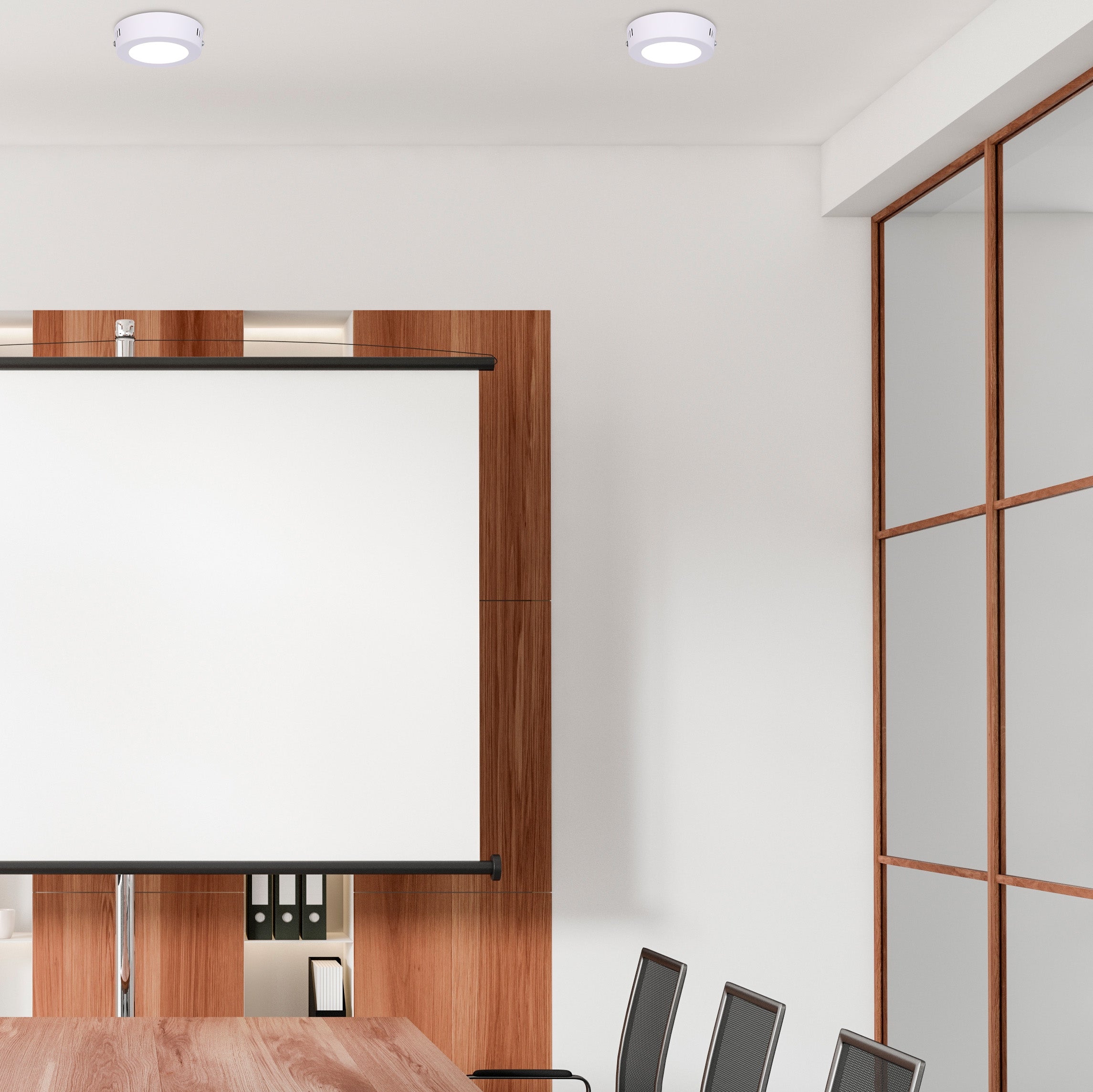 Современный светильник LED-панель круглая — 6W / 12W / 18W, S/U, 4000K / 6000K