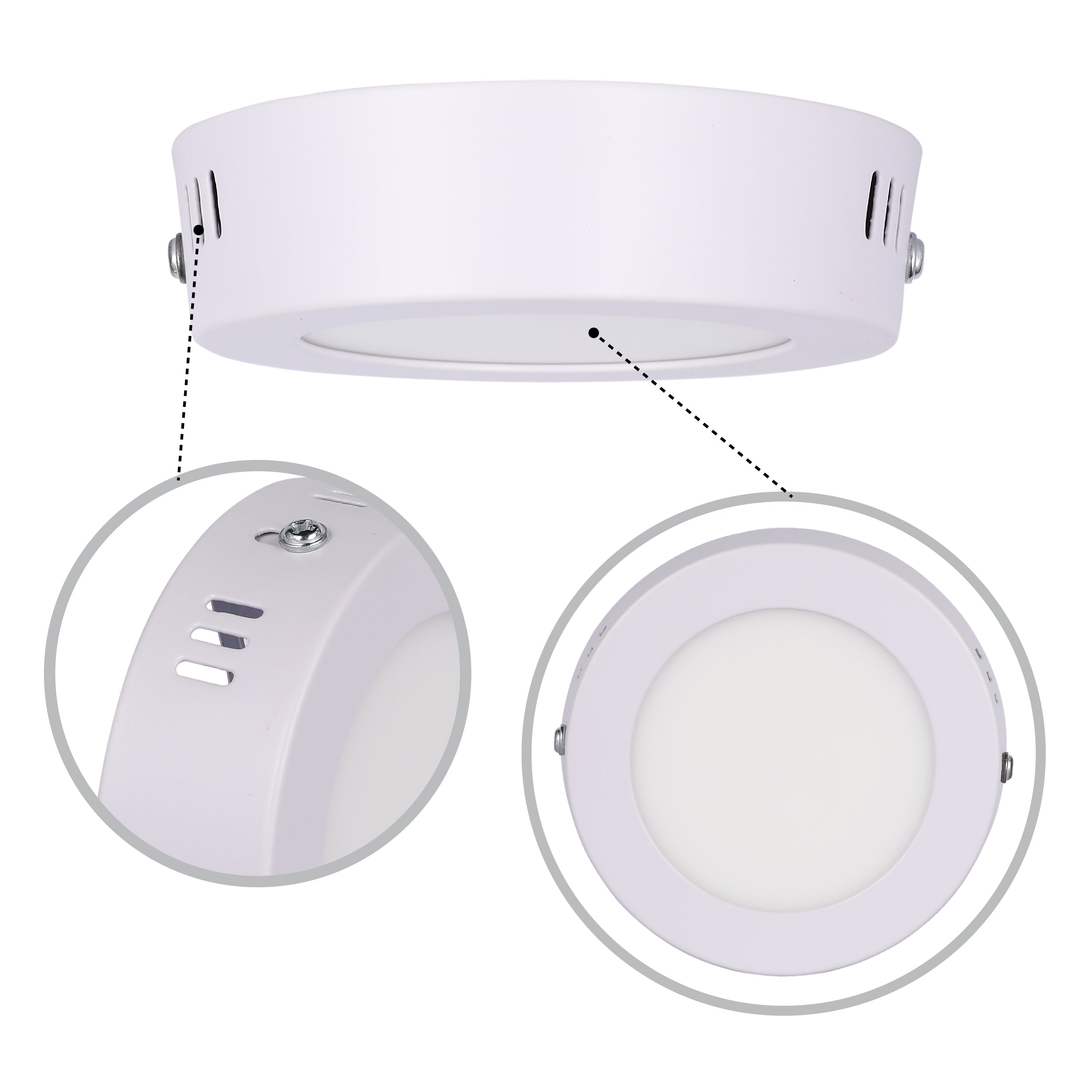 Современный светильник LED-панель круглая — 6W / 12W / 18W, S/U, 4000K / 6000K