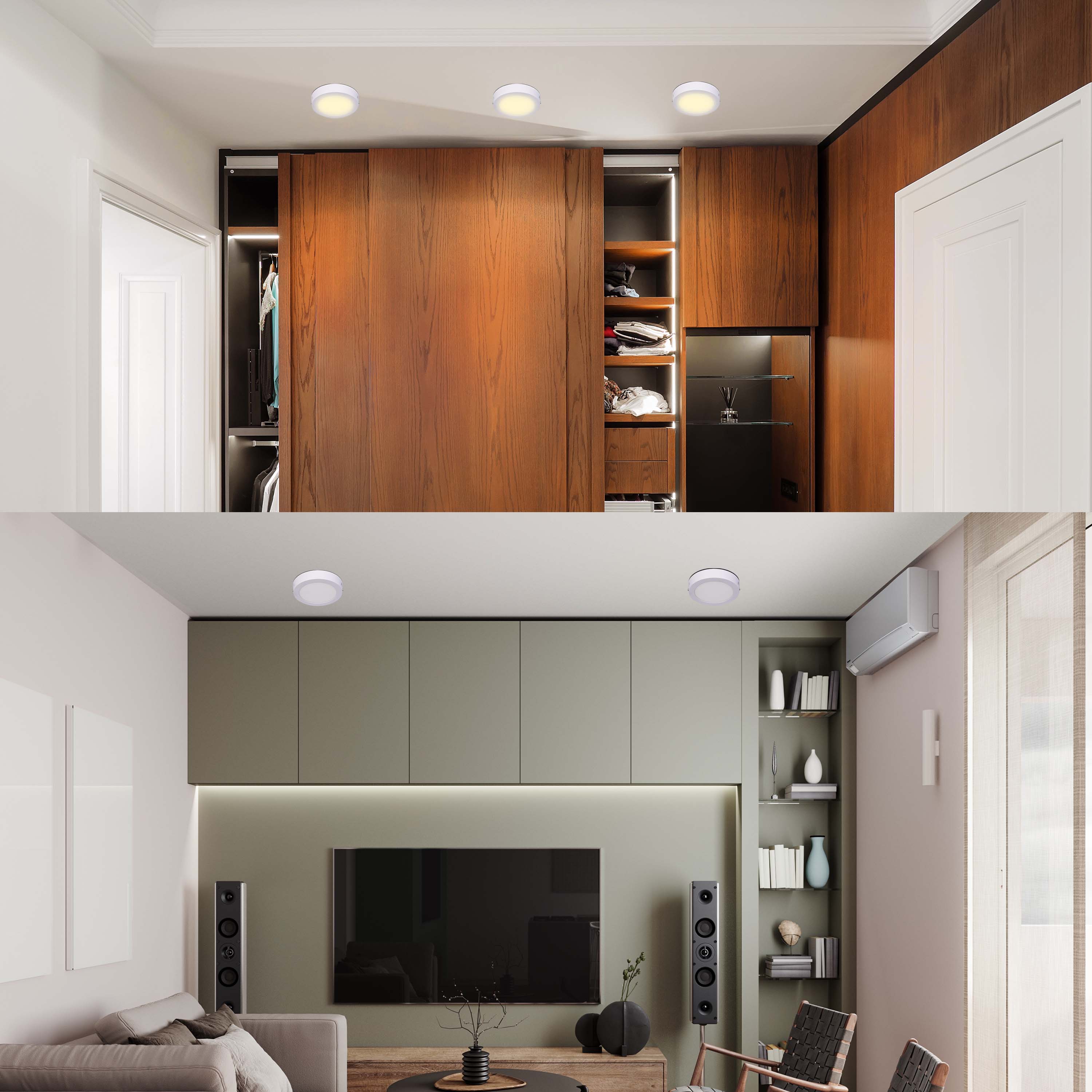 Современный светильник LED-панель круглая — 6W / 12W / 18W, S/U, 4000K / 6000K