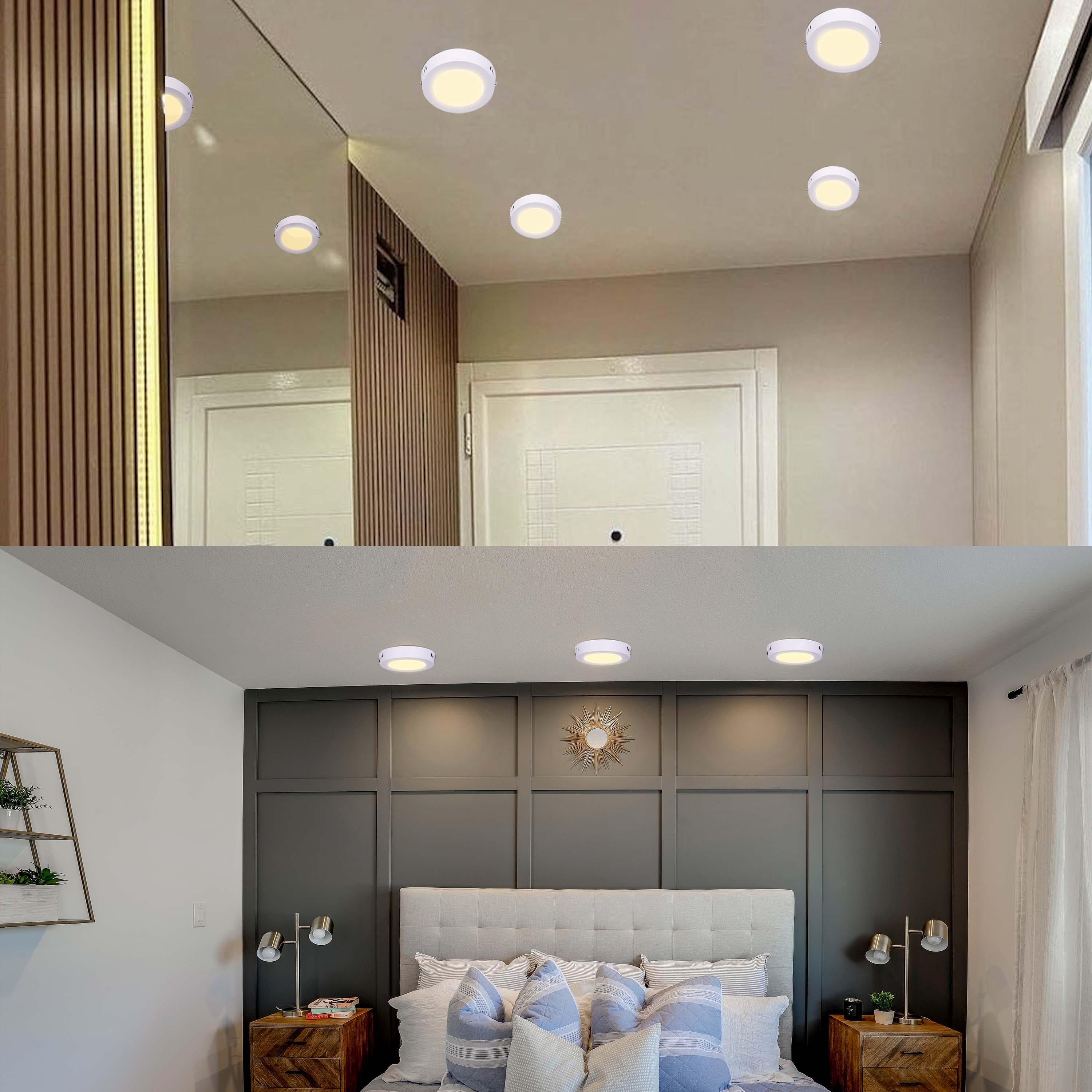 Современный светильник LED-панель круглая — 6W / 12W / 18W, S/U, 4000K / 6000K