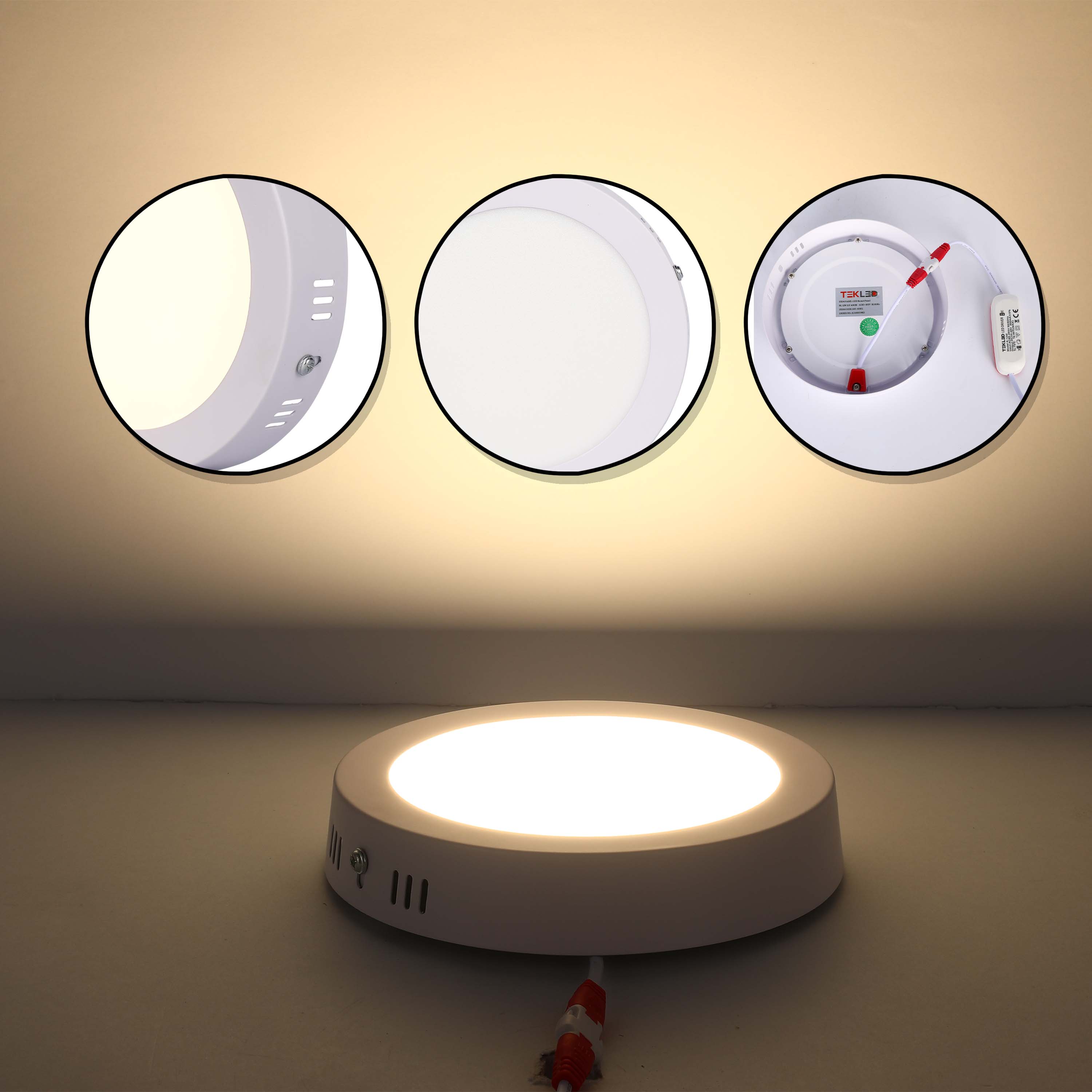 Современный светильник LED-панель круглая — 6W / 12W / 18W, S/U, 4000K / 6000K