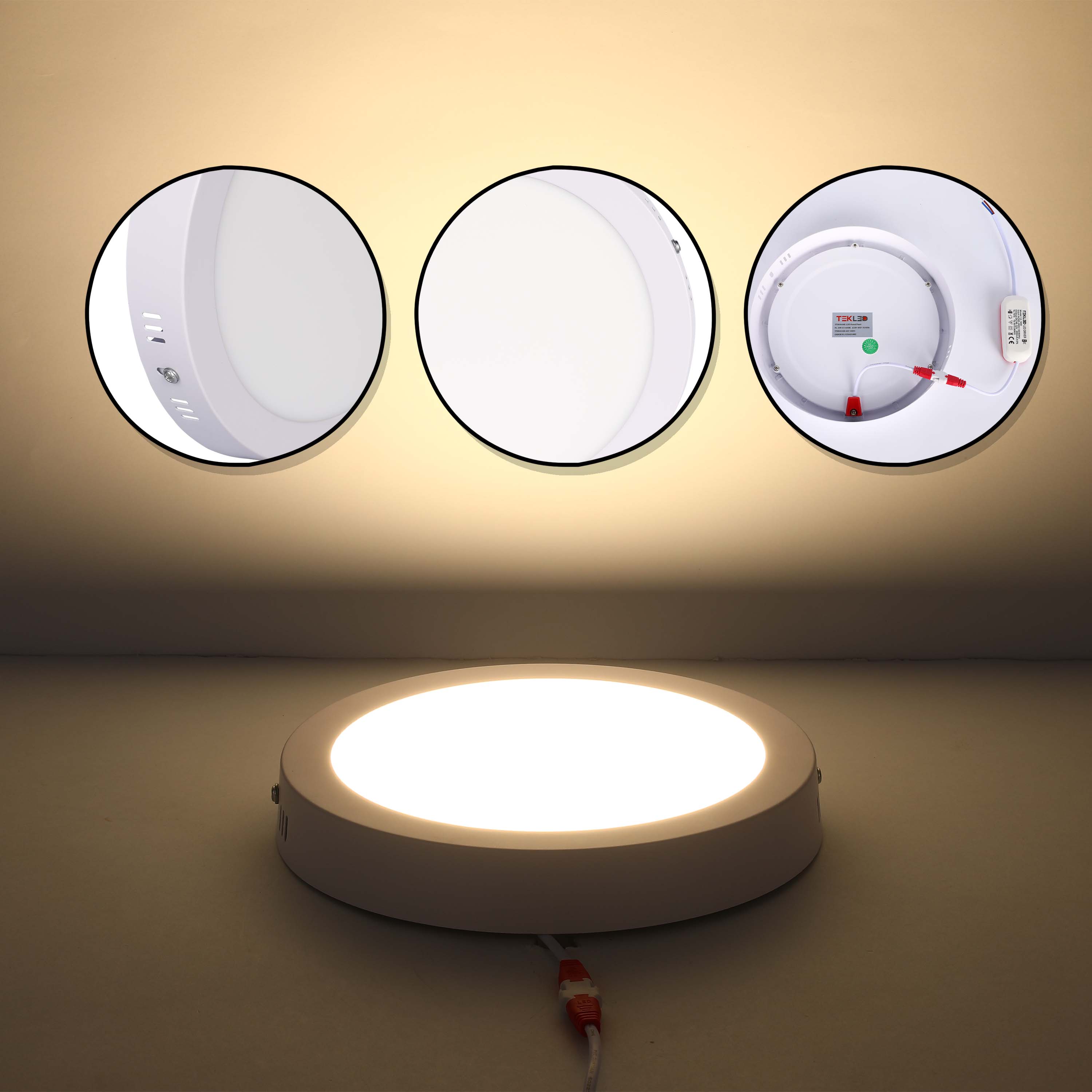Современный светильник LED-панель круглая — 6W / 12W / 18W, S/U, 4000K / 6000K