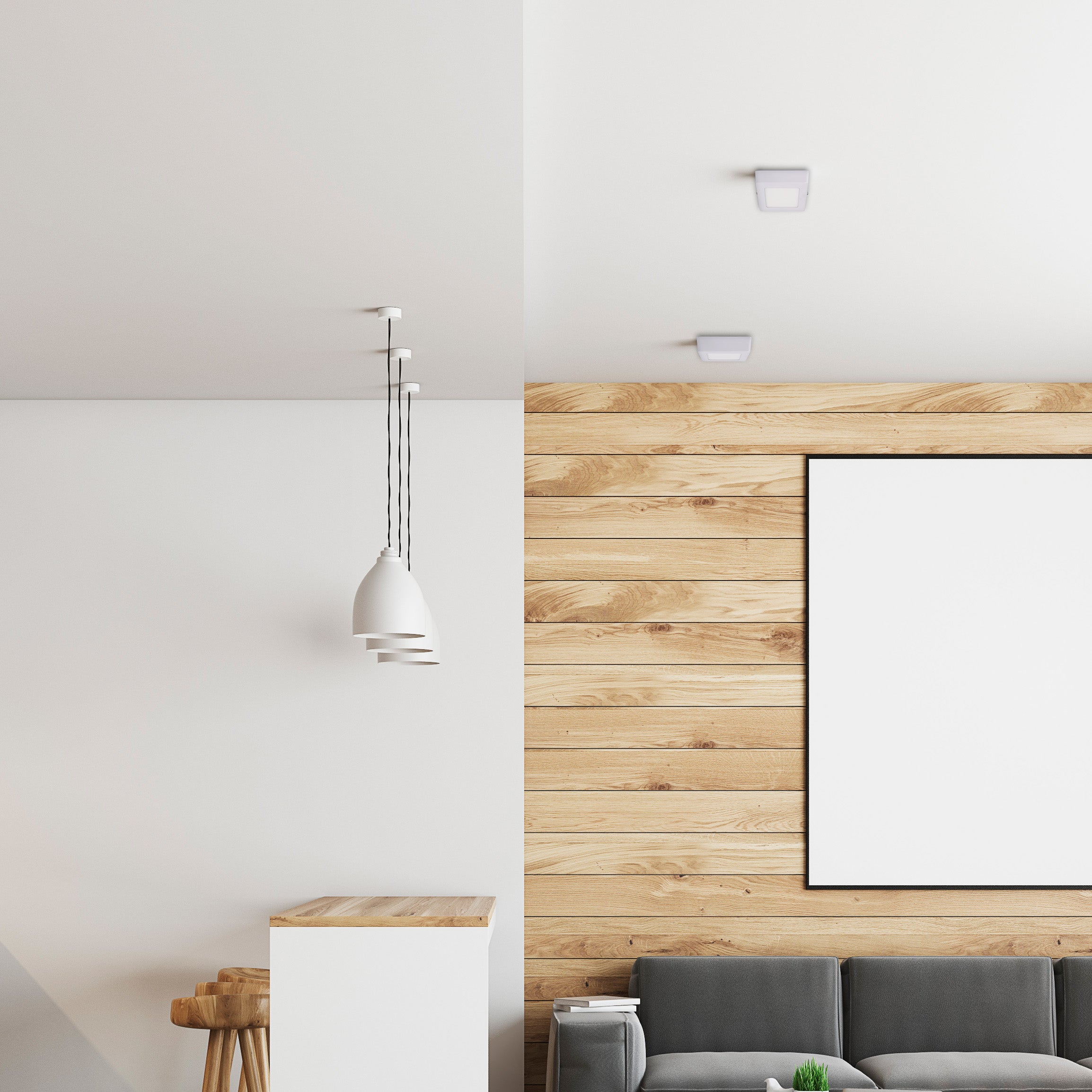 Современный светильник LED-панель квадратная — 6W / 18W / 24W, S/U, 4000K / 6000K
