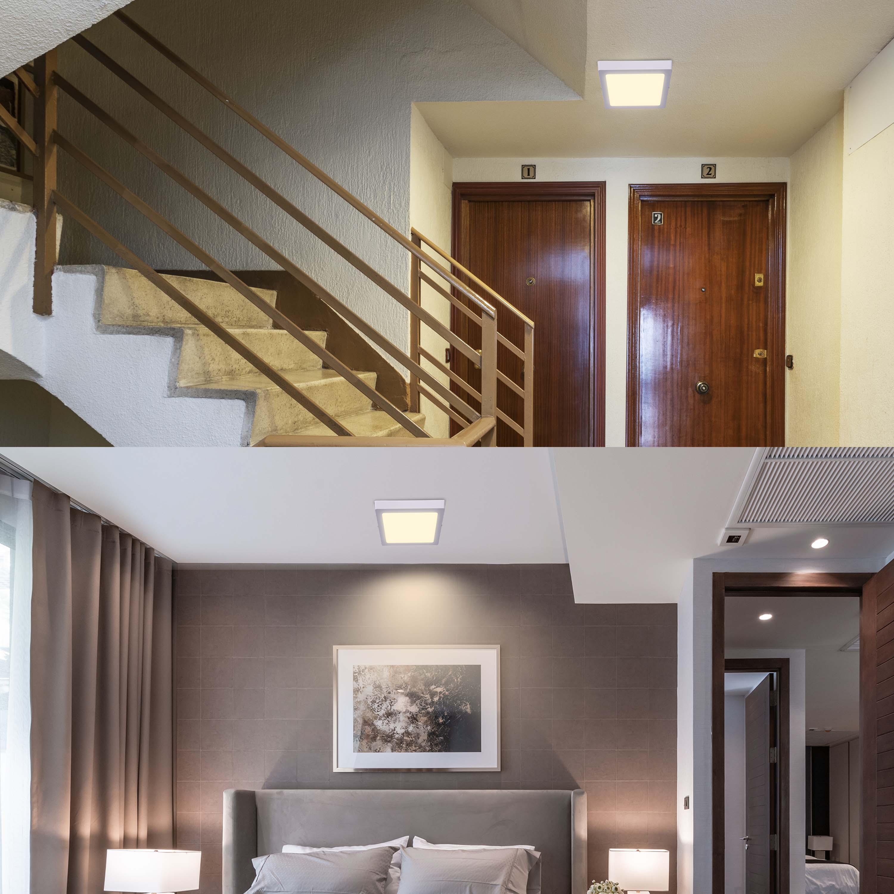 Современный светильник LED-панель квадратная — 6W / 18W / 24W, S/U, 4000K / 6000K