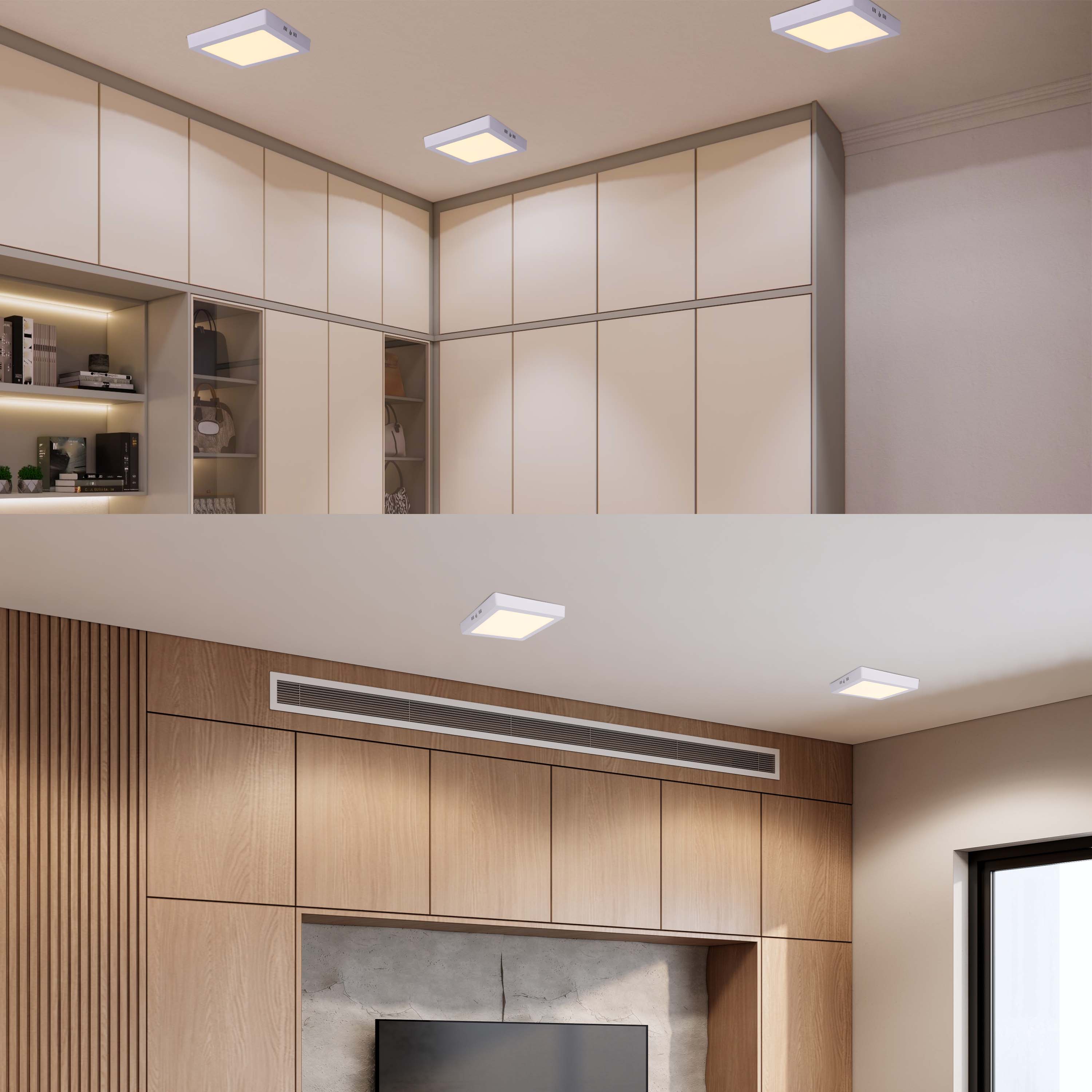 Современный светильник LED-панель квадратная — 6W / 18W / 24W, S/U, 4000K / 6000K