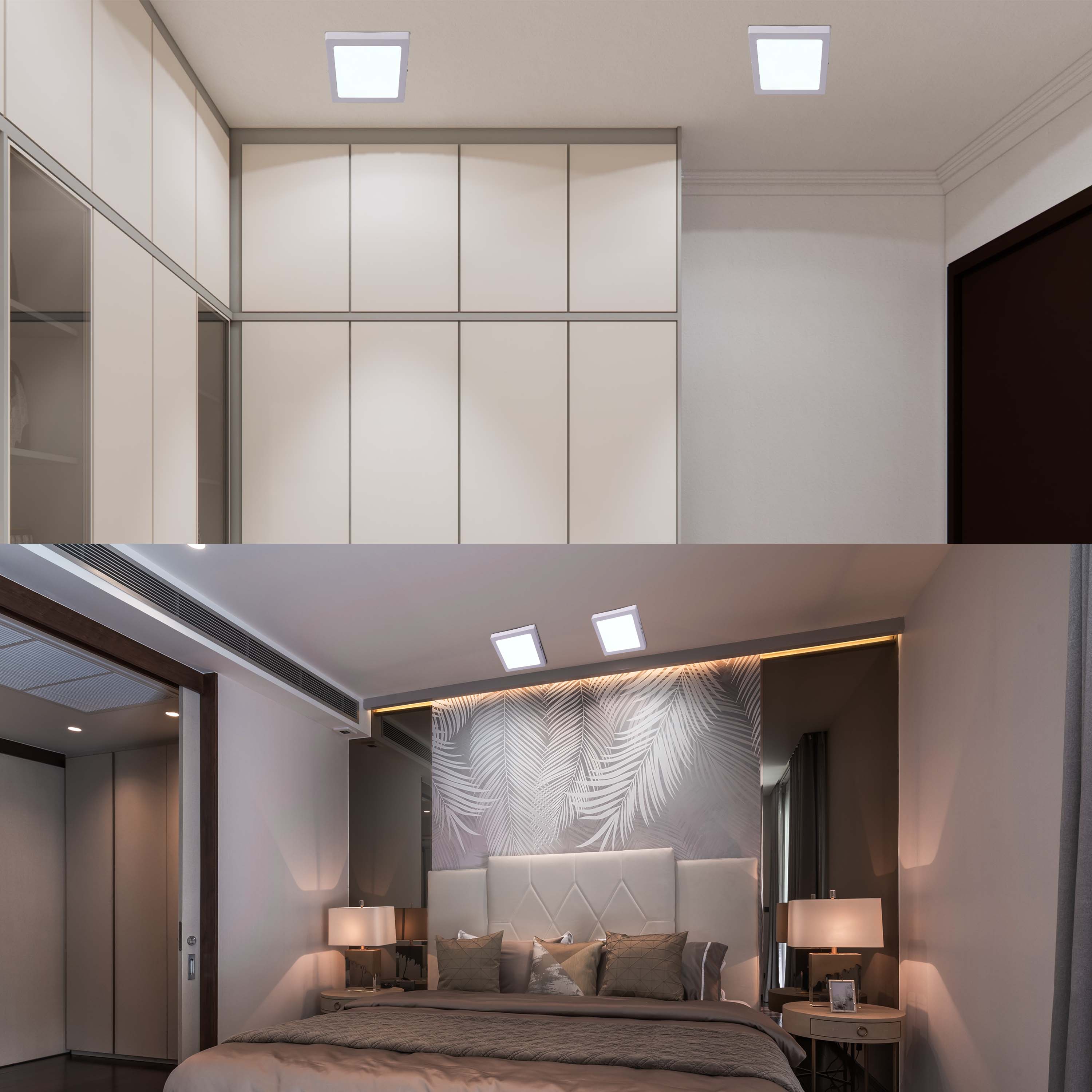 Современный светильник LED-панель квадратная — 6W / 18W / 24W, S/U, 4000K / 6000K