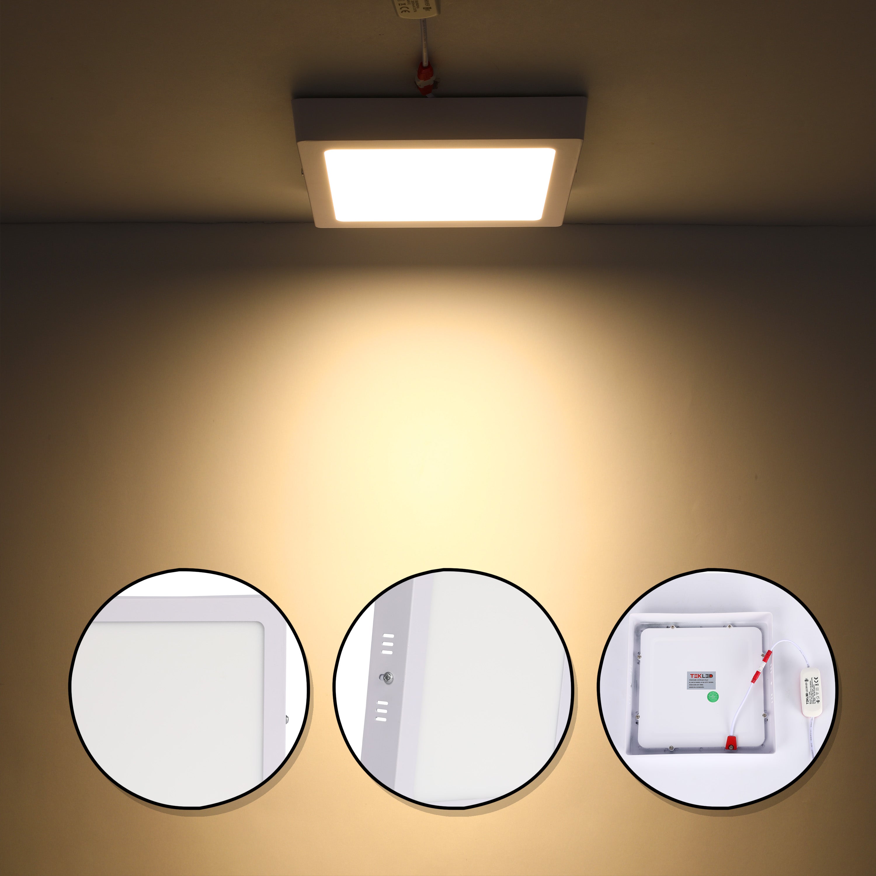 Современный светильник LED-панель квадратная — 6W / 18W / 24W, S/U, 4000K / 6000K