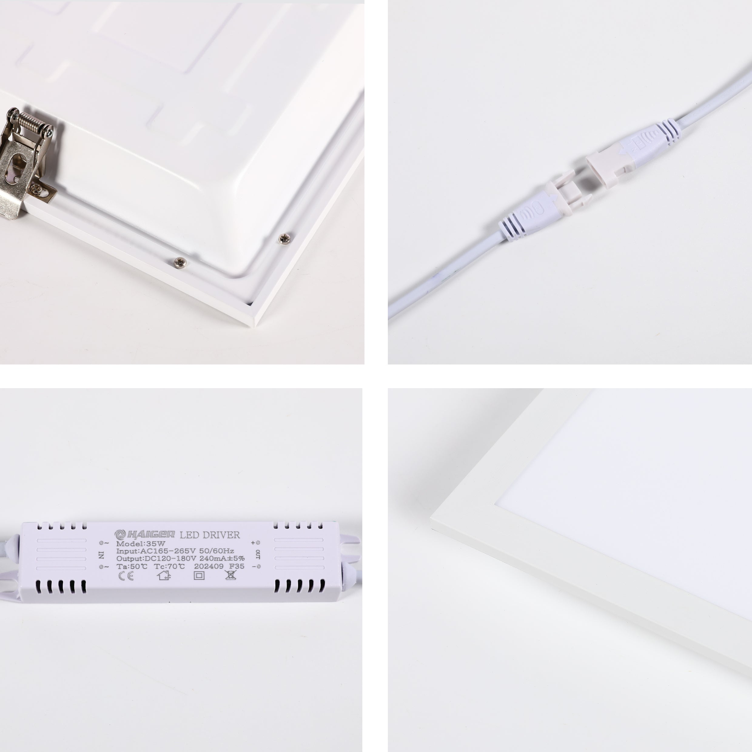 Современный светильник Backlit LED-панель — квадратная, 70W, 6000K, 595×595