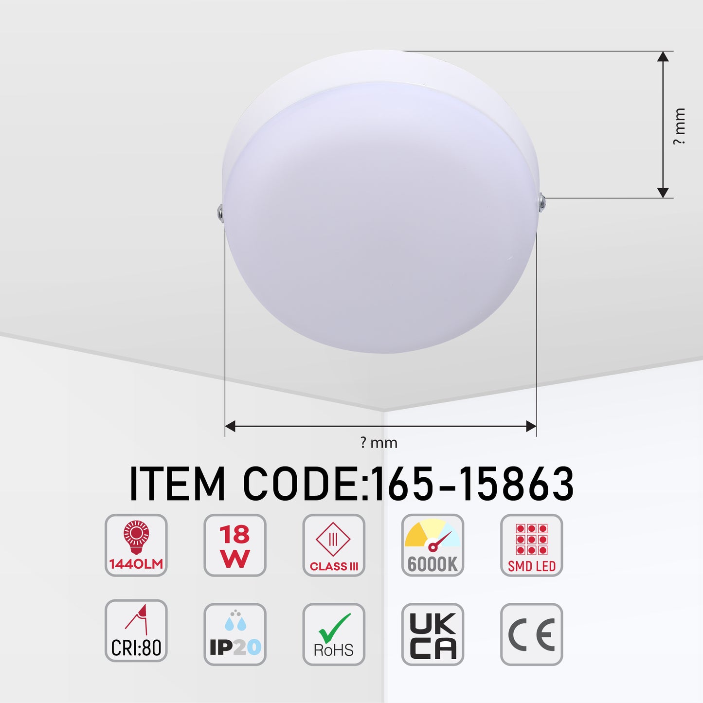 Светодиодная панель UNIVERSAL ROUND/QUADRO, 18W / 24W / 36W, 6000K