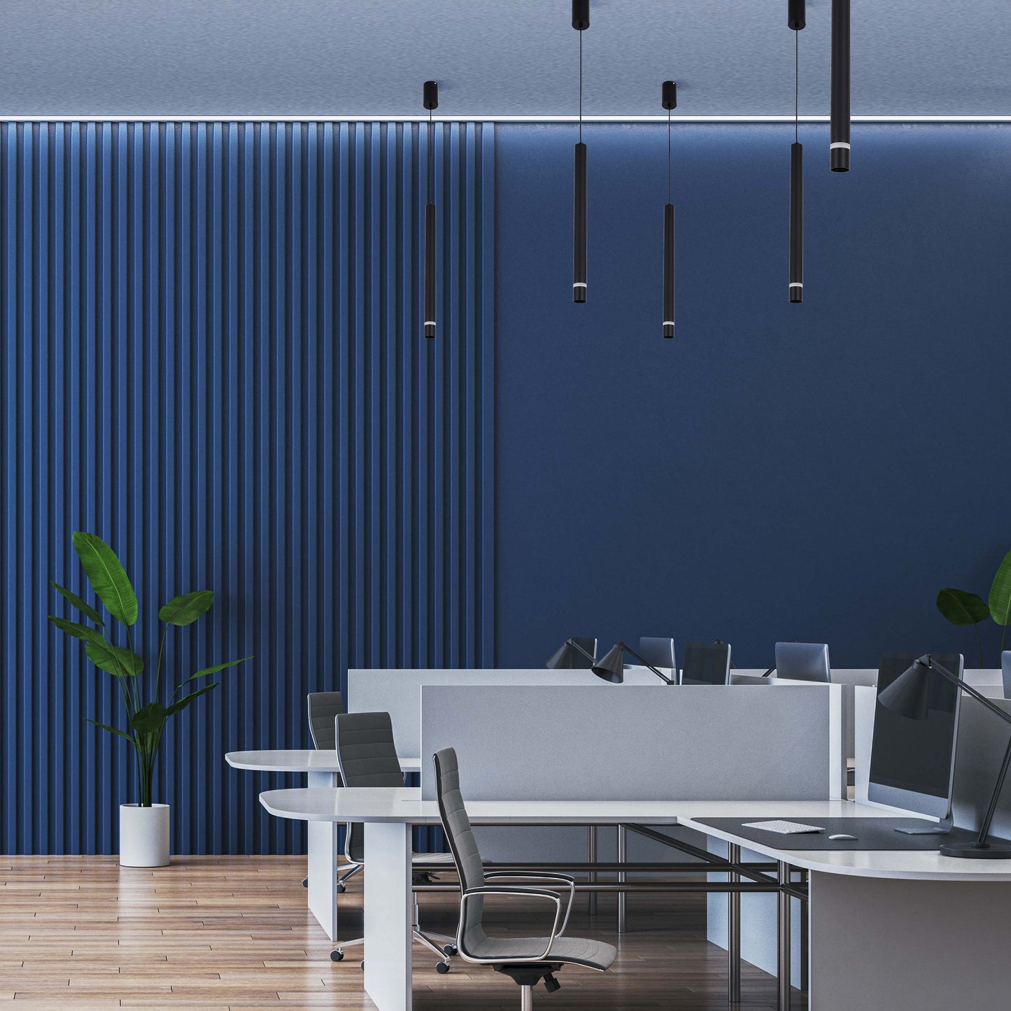 Cylindrical Long Tube Acrylic Shade Suspension Light Single Head Hanging Integrated LED Modern Cylinder Pendant Ceiling Light Suspended Downlight
