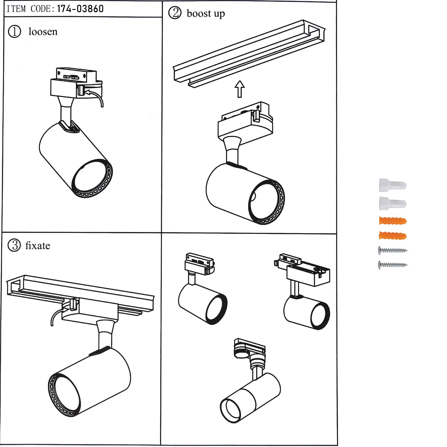 Современный трековый светильник LED LS-012-75 (10W / 20W / 30W, 4000K / 6000K, белый / чёрный)