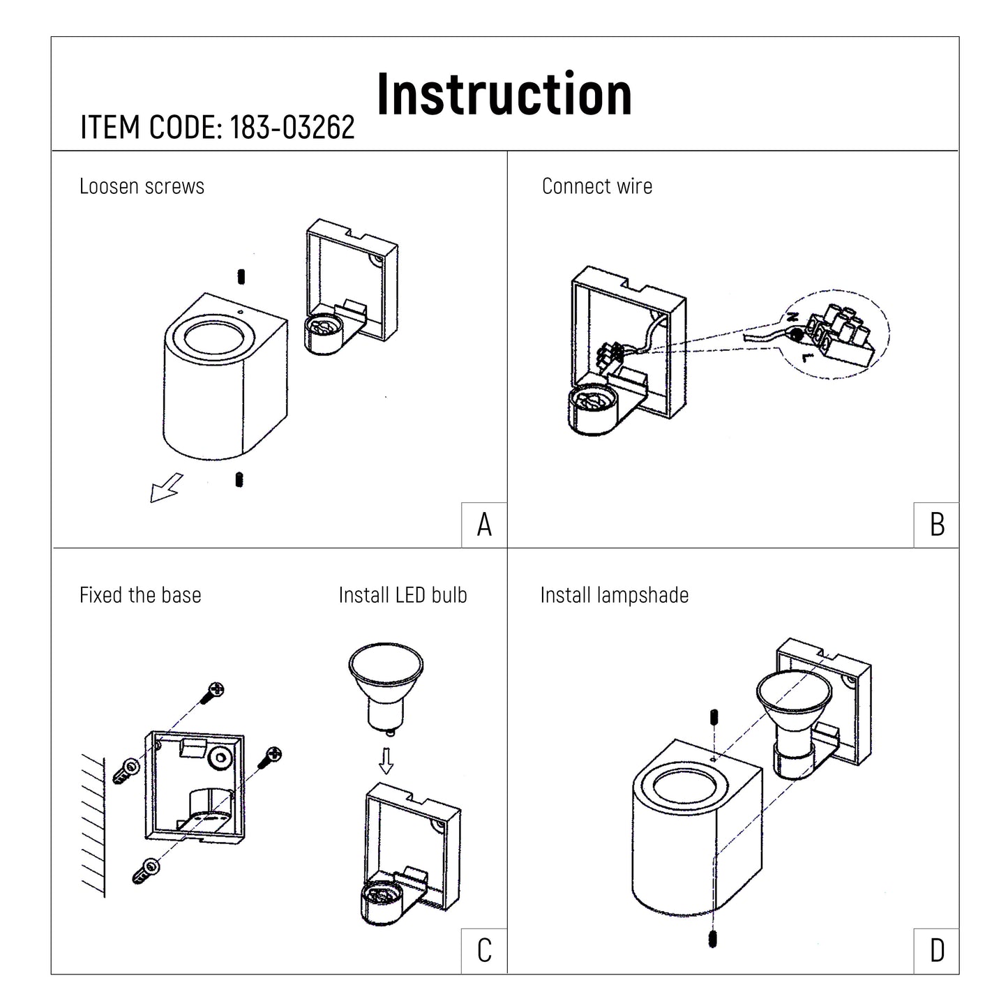 Настенный светильник LED 217G ECO (1×GU10, серебристо-серый, IP54)