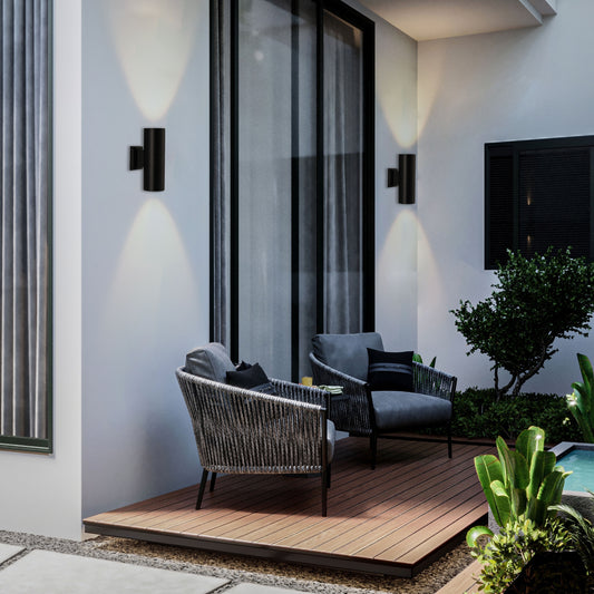 Уличный светильник COB LED 2×10W (чёрный, IP54)