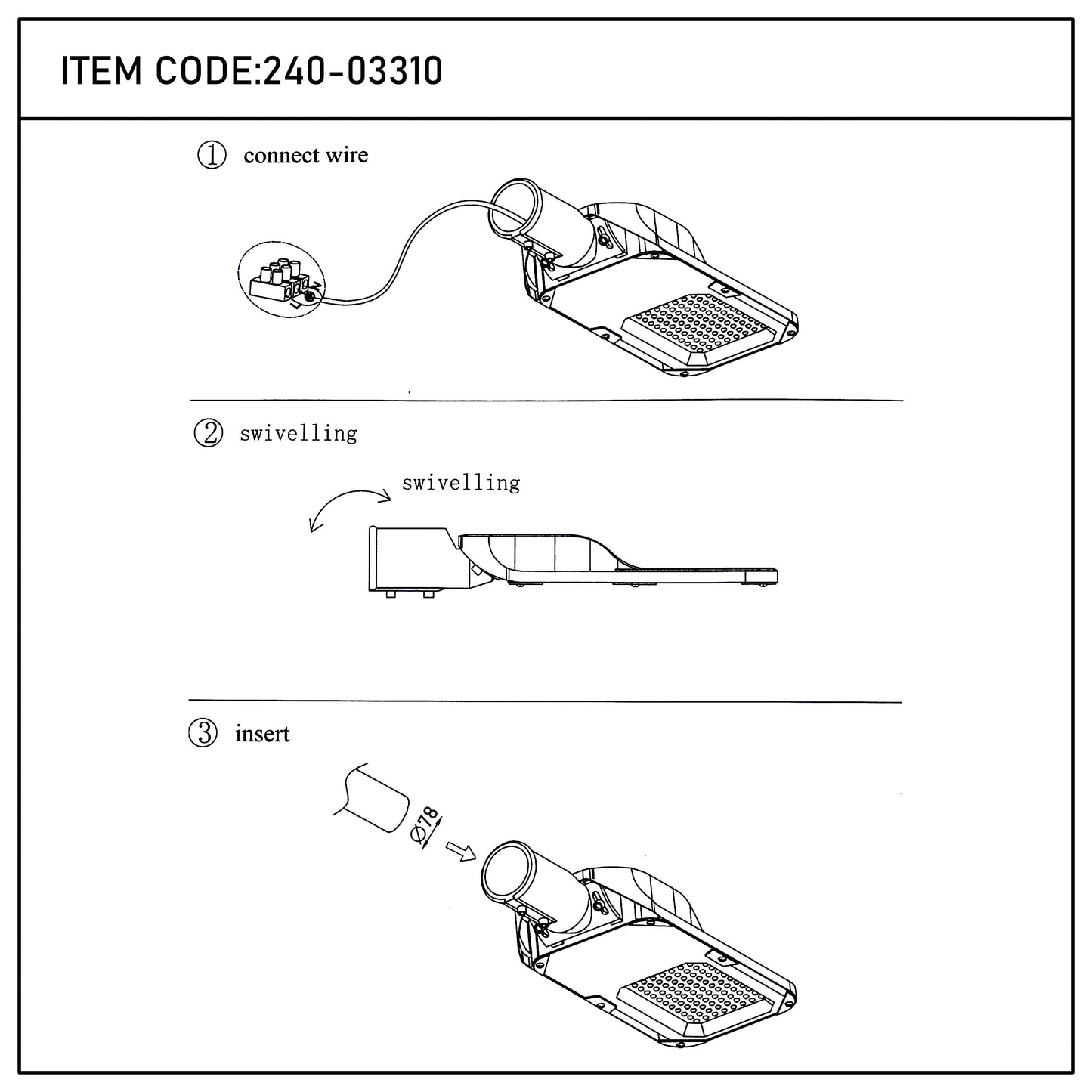Уличный LED Светильник ZY-100 (Серый, IP65)