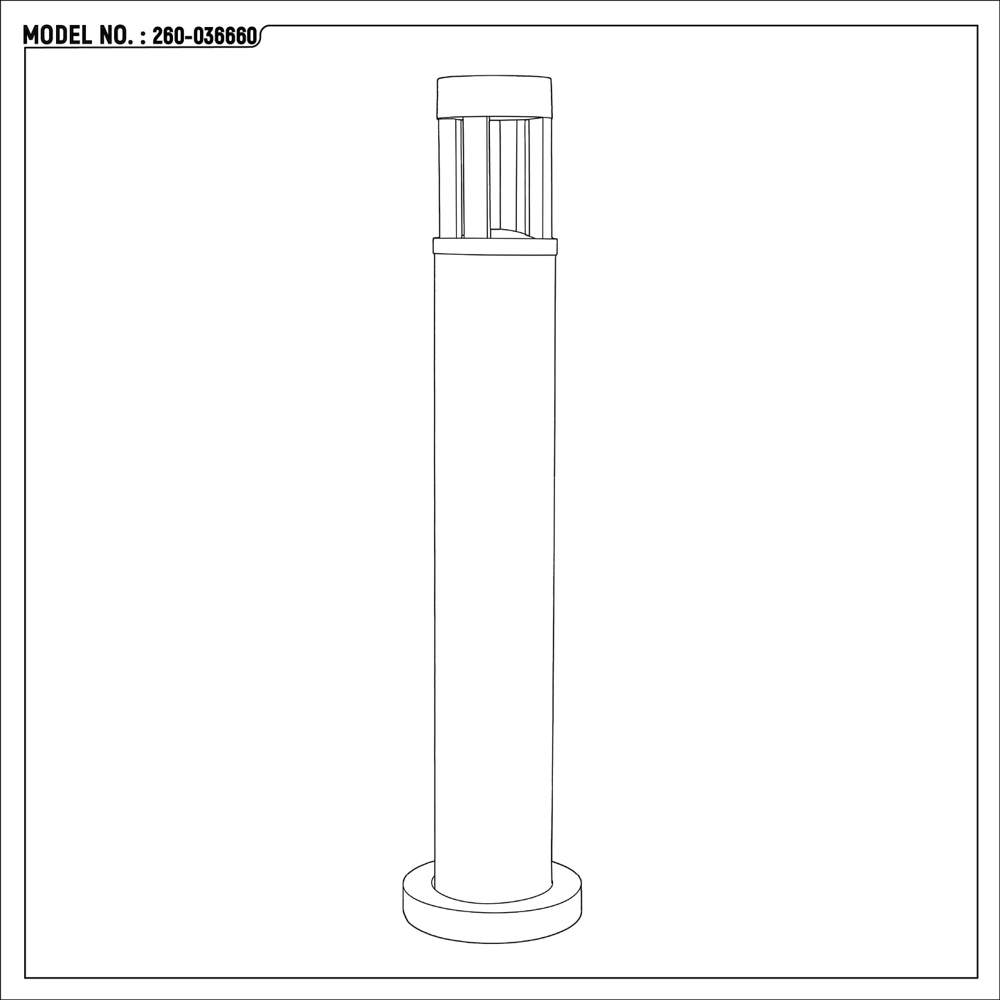 Газонный Светильник (Боллард) 10W, 4000K