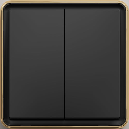 Выключатель 2-клавишный, с/у, серия SAKURA