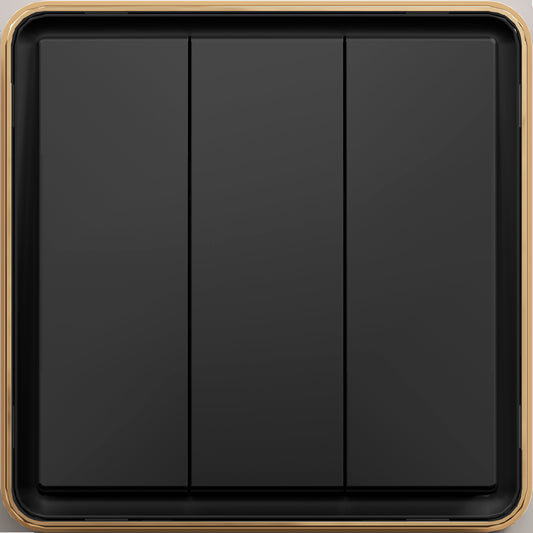 Выключатель 3-клавишный, с/у, серия SAKURA