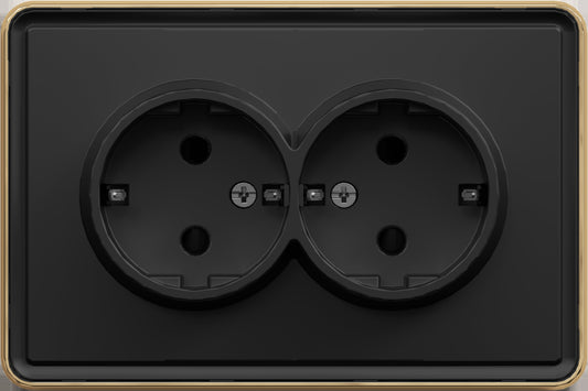 Розетка 2-я, с/з, с/у, серия SAKURA