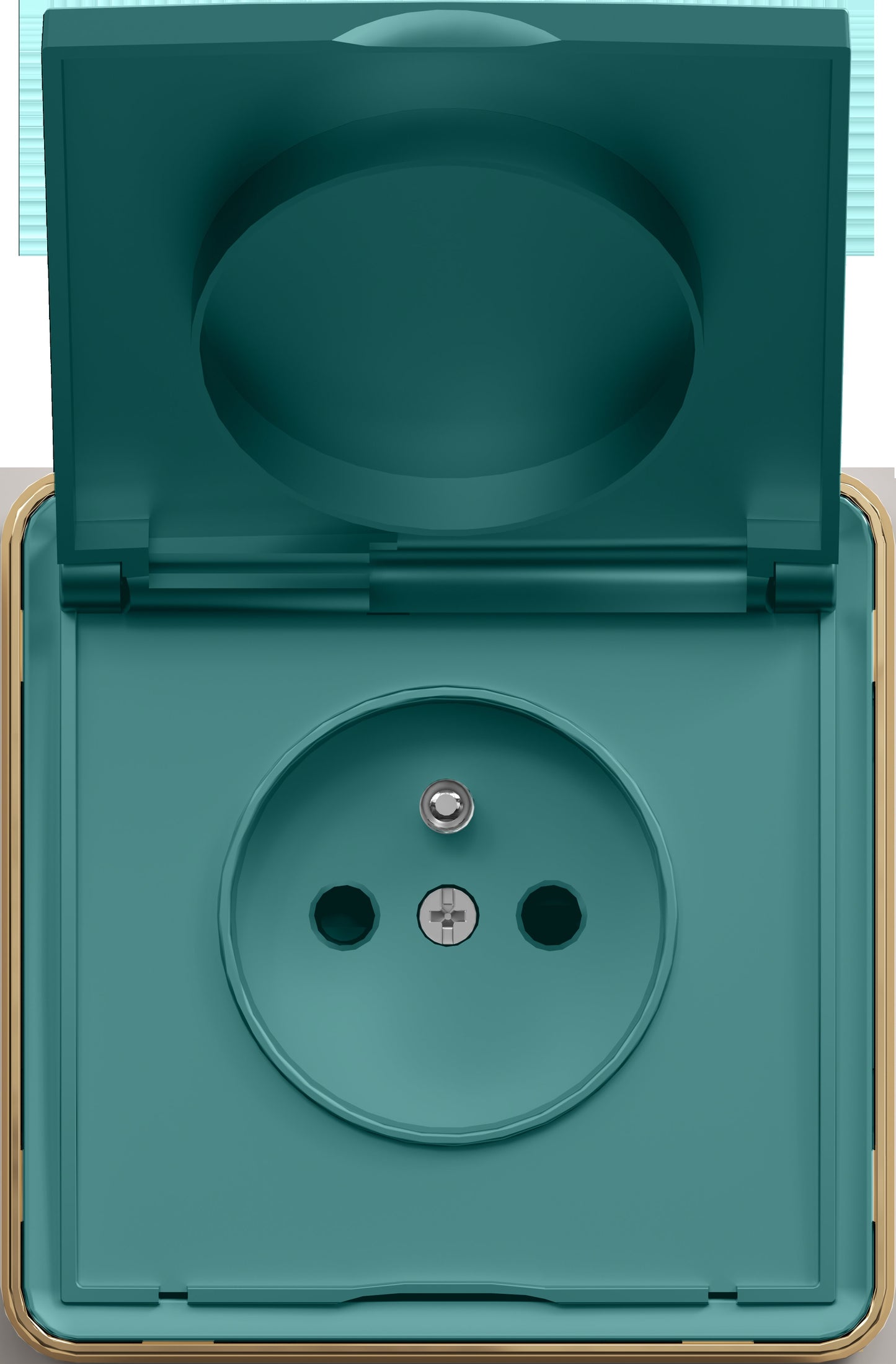 Розетка с крышкой, с/з, с/у, серия SAKURA